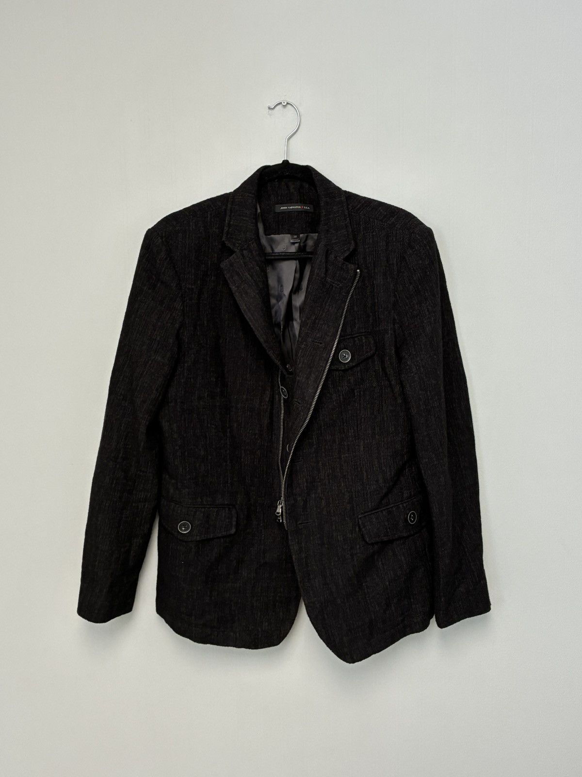 John Varvatos Zip Front Blazer Jacket Size USA 38 EU 48 Size US M / EU 48-50 / 2 - 3 Thumbnail