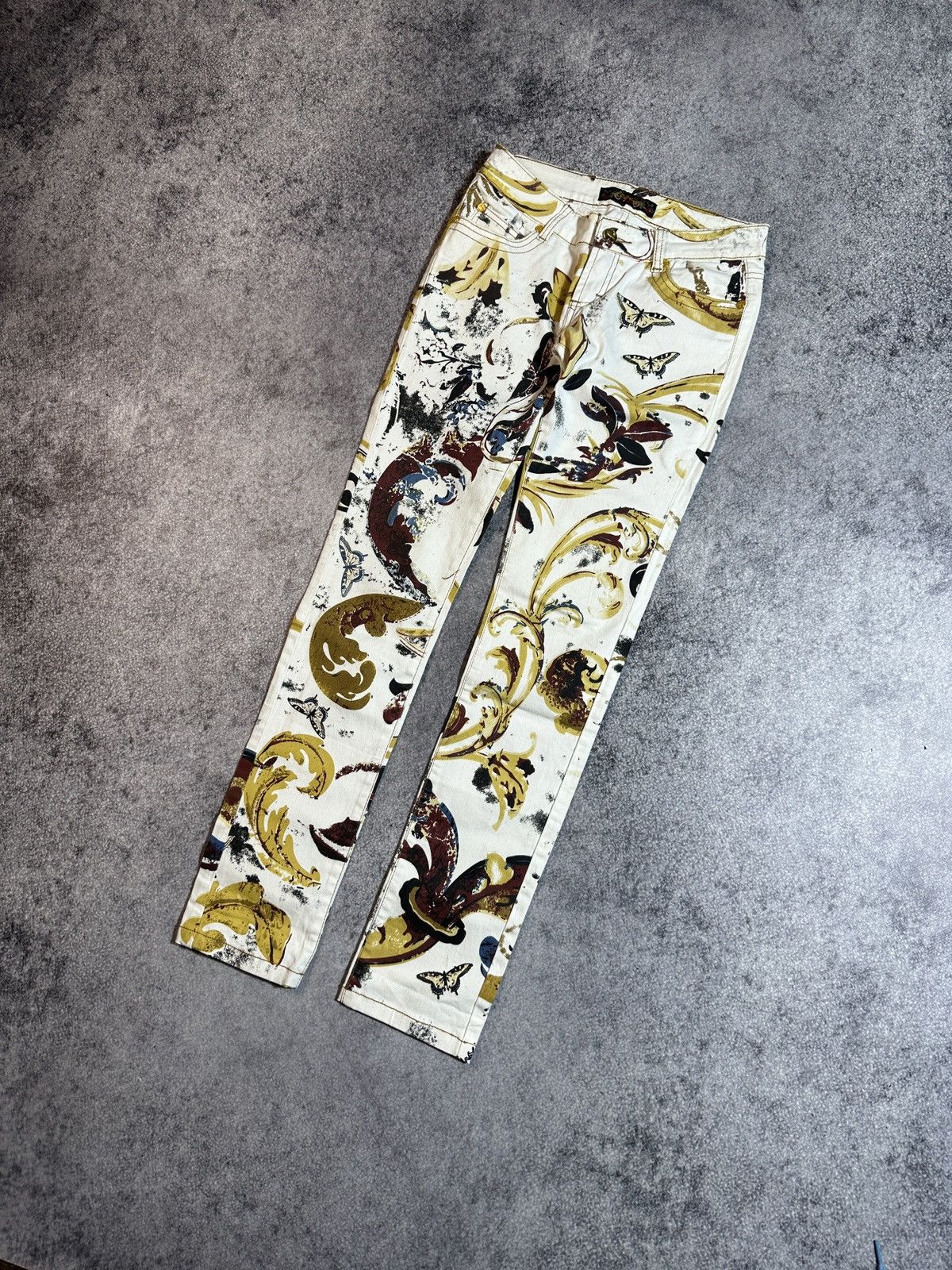 Just Cavalli × Vintage Y2K Vintage Just Cavalli Full Print Pants Streetwear Style Size 27" / US 4 / IT 40 - 1 Thumbnail