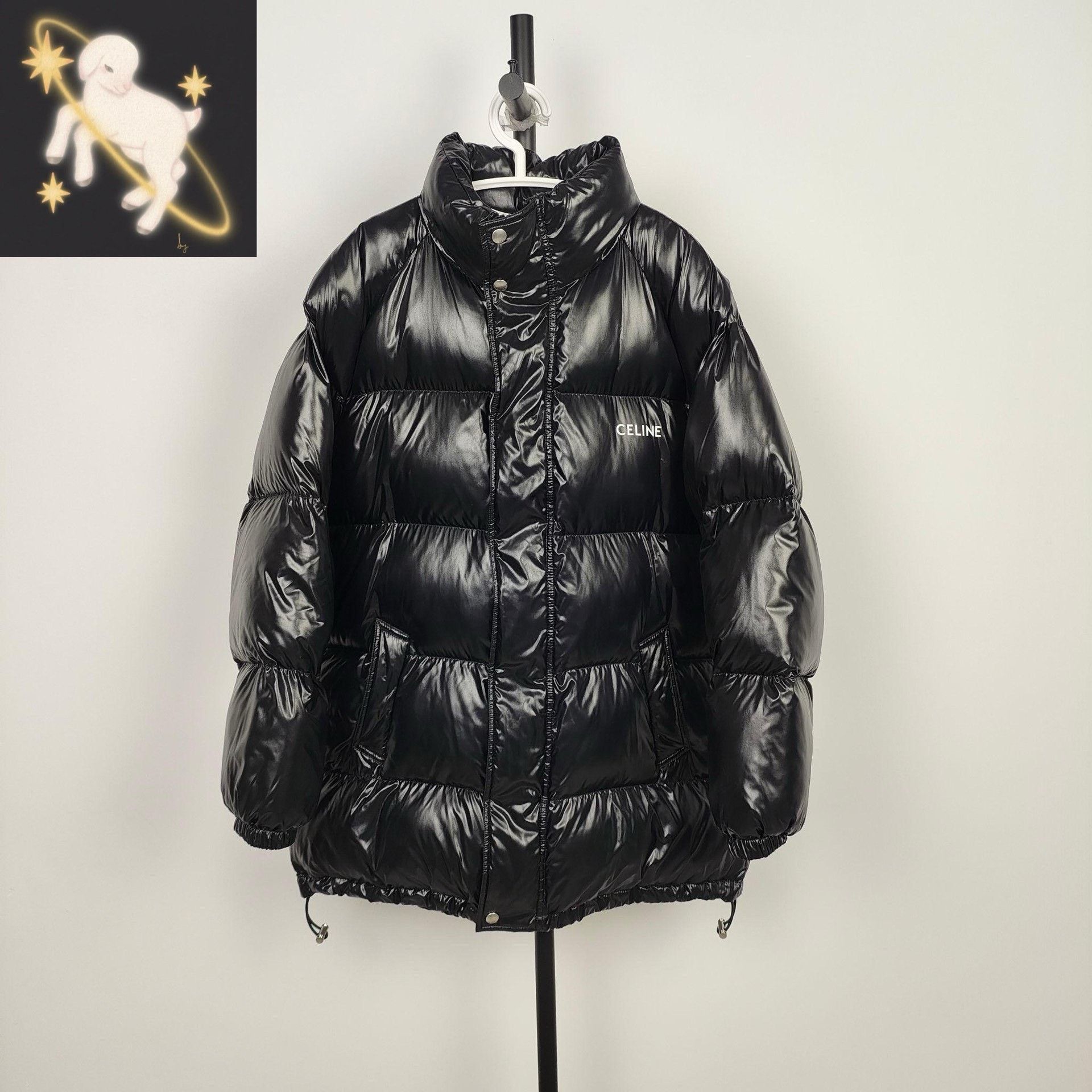 Celine Celine Retro Down Black Down Jacket 44 Women Size L / US 10 / IT 46 - 1 Thumbnail