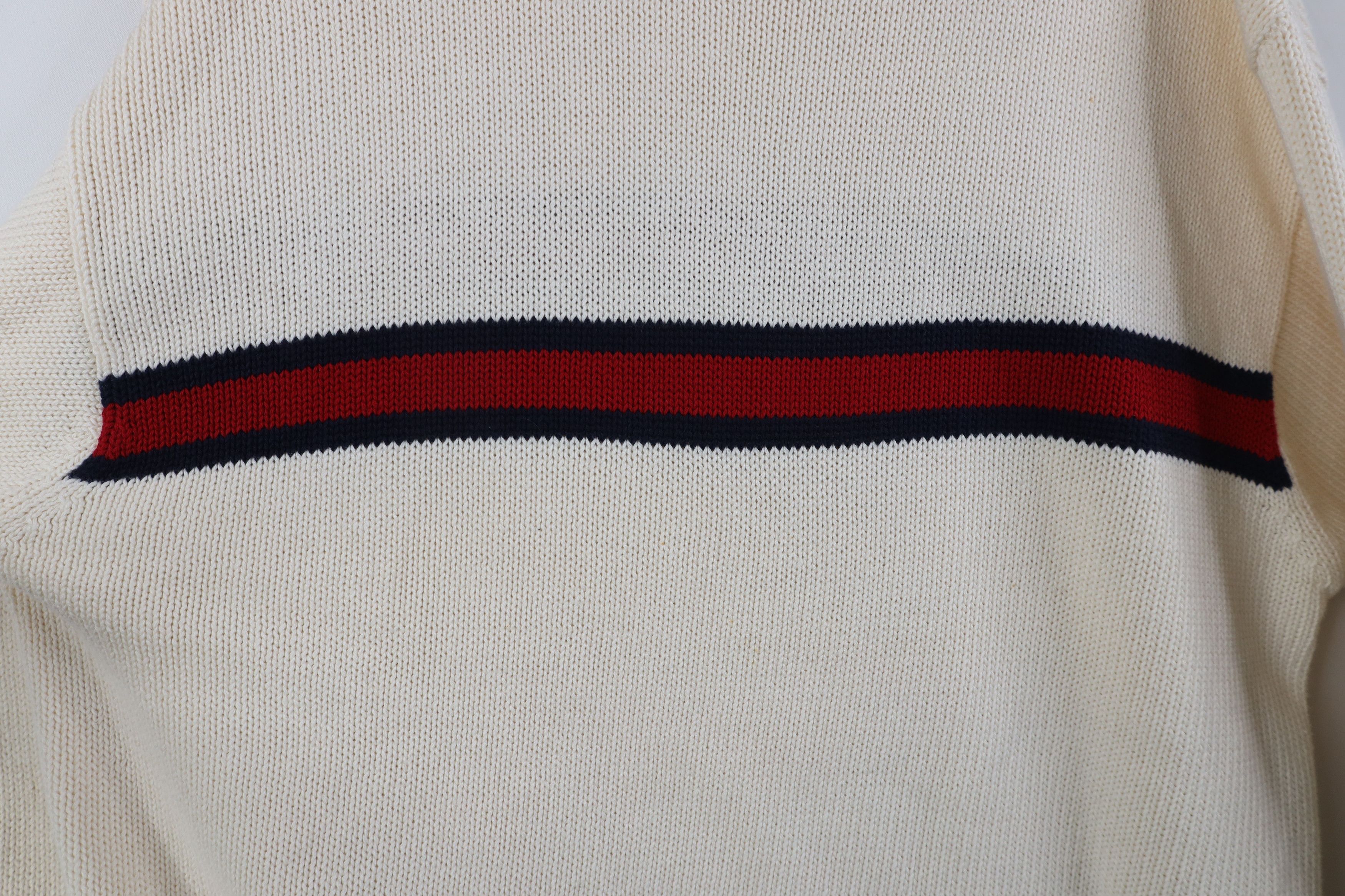 Vintage Vintage 90s Streetwear Block Cotton Knit Crewneck Sweater Size US L / EU 52-54 / 3 - 4 Thumbnail