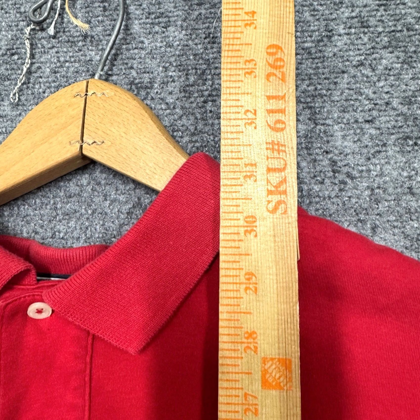 Polo Ralph Lauren VINTAGE Polo Ralph Lauren Polo Shirt Men XL Red Single Stitch 1/4 Button Up Distressed Size US XL / EU 56 / 4 - 4 Thumbnail