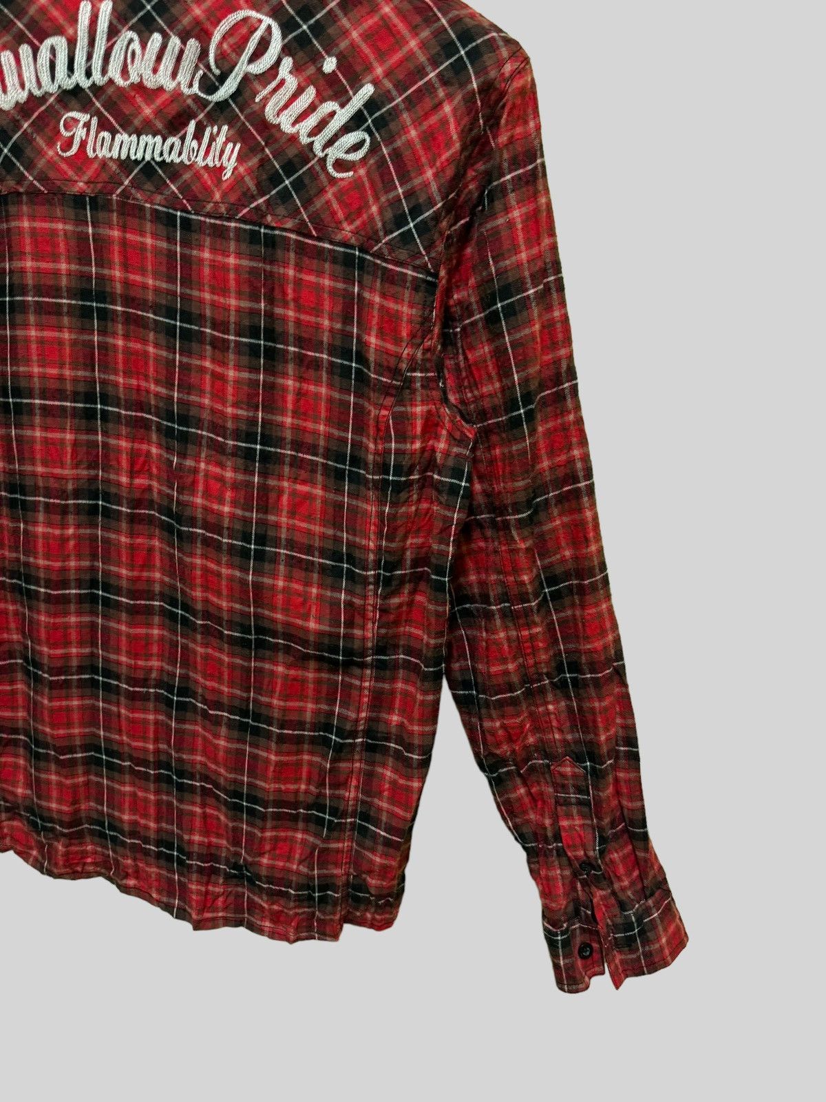 In The Attic Vintage In The Attic Tartan Plaid Embroidery Flannel Size US M / EU 48-50 / 2 - 10 Thumbnail