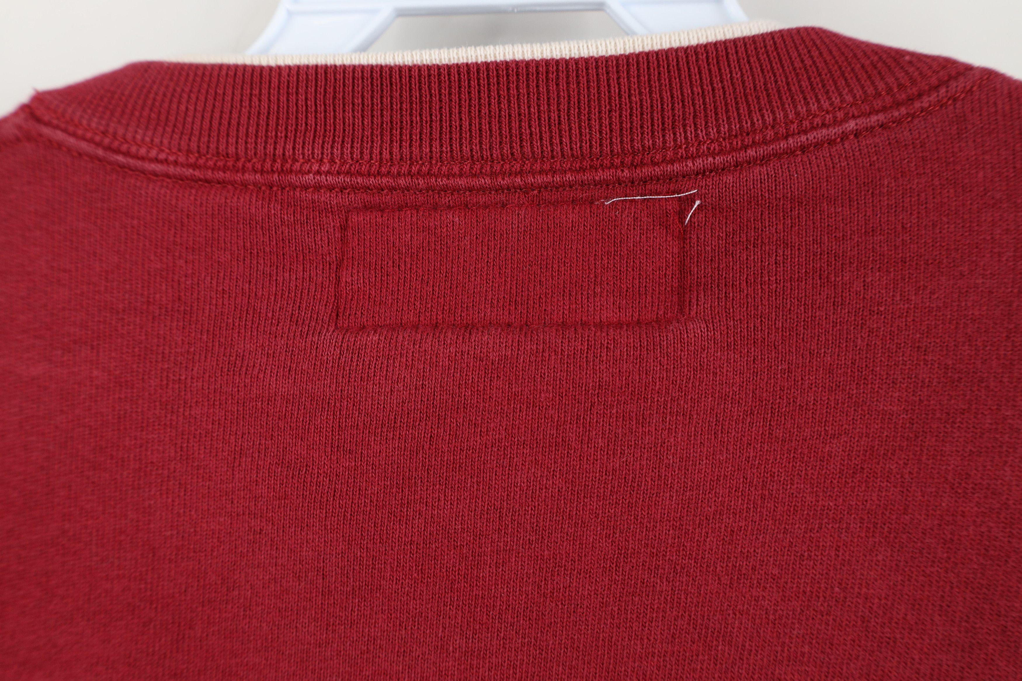 Russell Athletic Vintage 90s Russell Athletic Blank Henley Sweatshirt Red USA Size US L / EU 52-54 / 3 - 9 Thumbnail