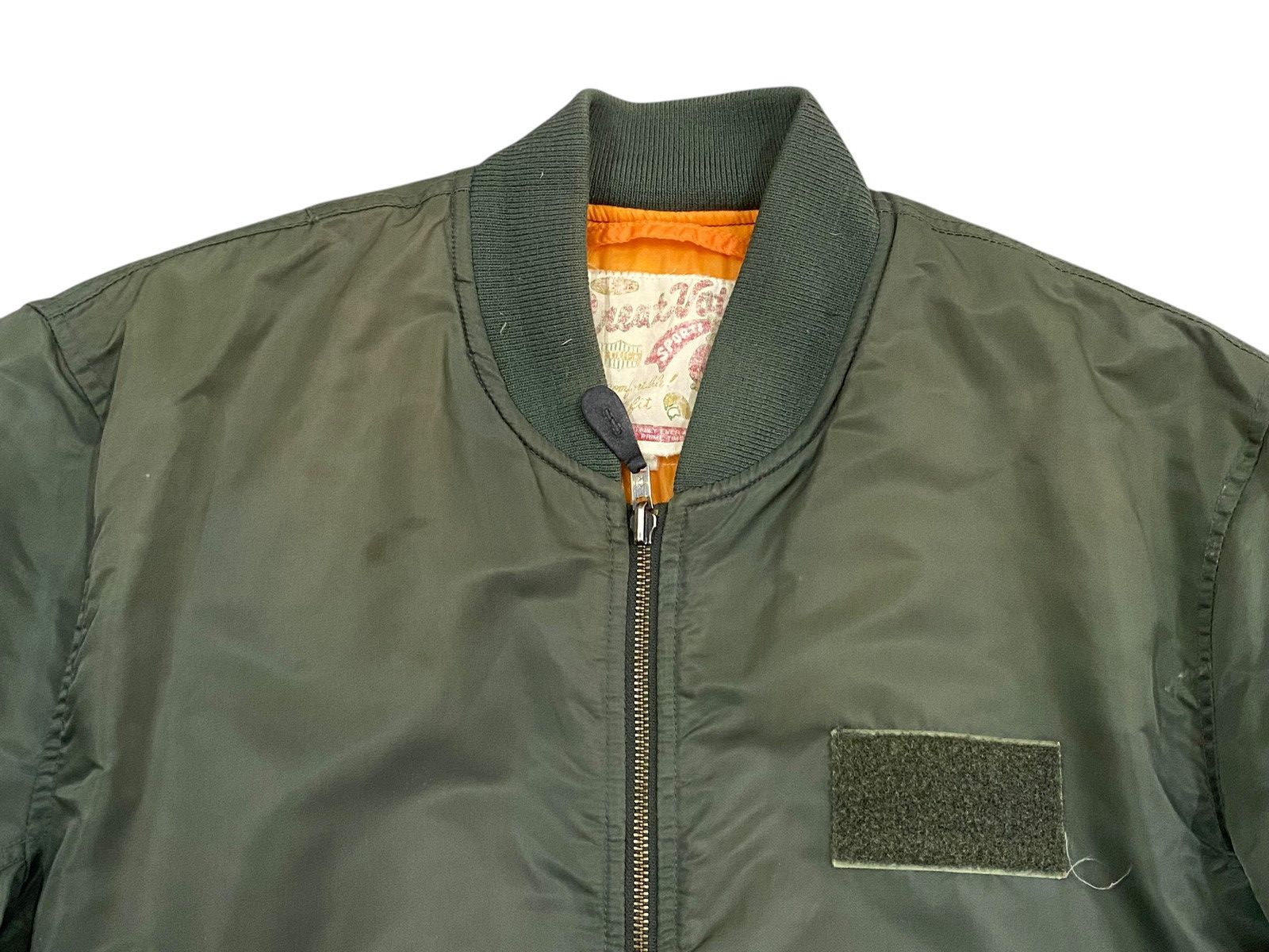 Vintage Vintage Military Style MA-1 Bomber Jacket – Olive Green Size US L / EU 52-54 / 3 - 4 Thumbnail