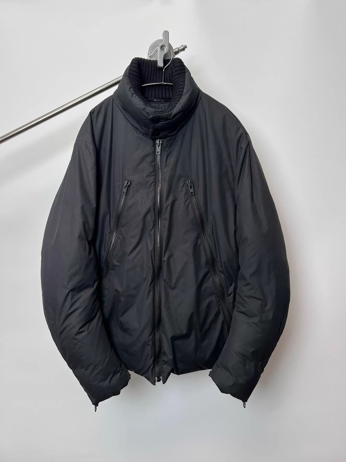Maison Margiela Black Puffer Jacket with High Collar and Zip Pockets Size US M / EU 48-50 / 2 - 1 Thumbnail