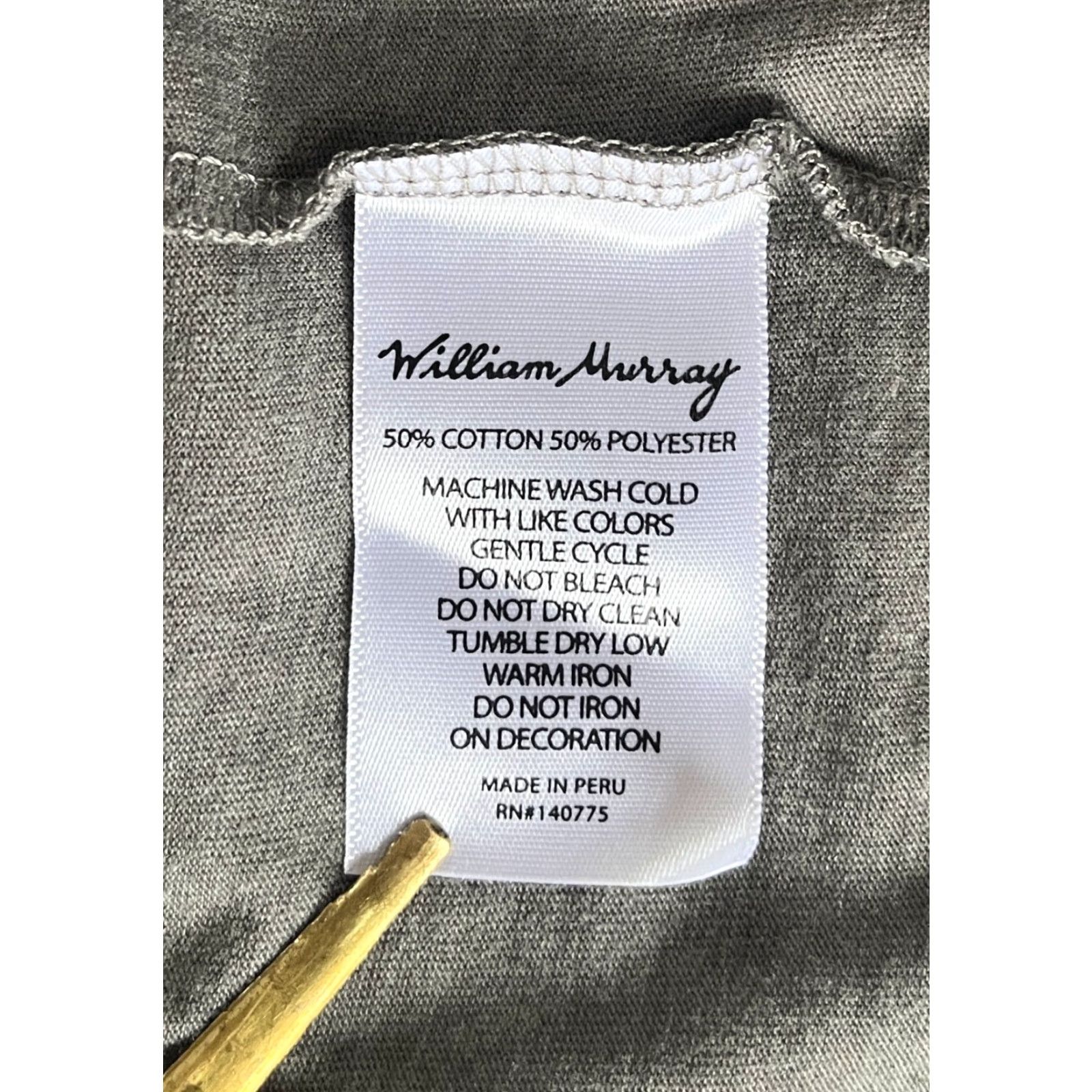 Vintage William Murray King of Clubs Golf T-Shirt Mens XL Gray 50% Cotton 50% Polyester Short Sleeve Crew Neck Vintage Style Tee Size US XL / EU 56 / 4 - 6 Thumbnail