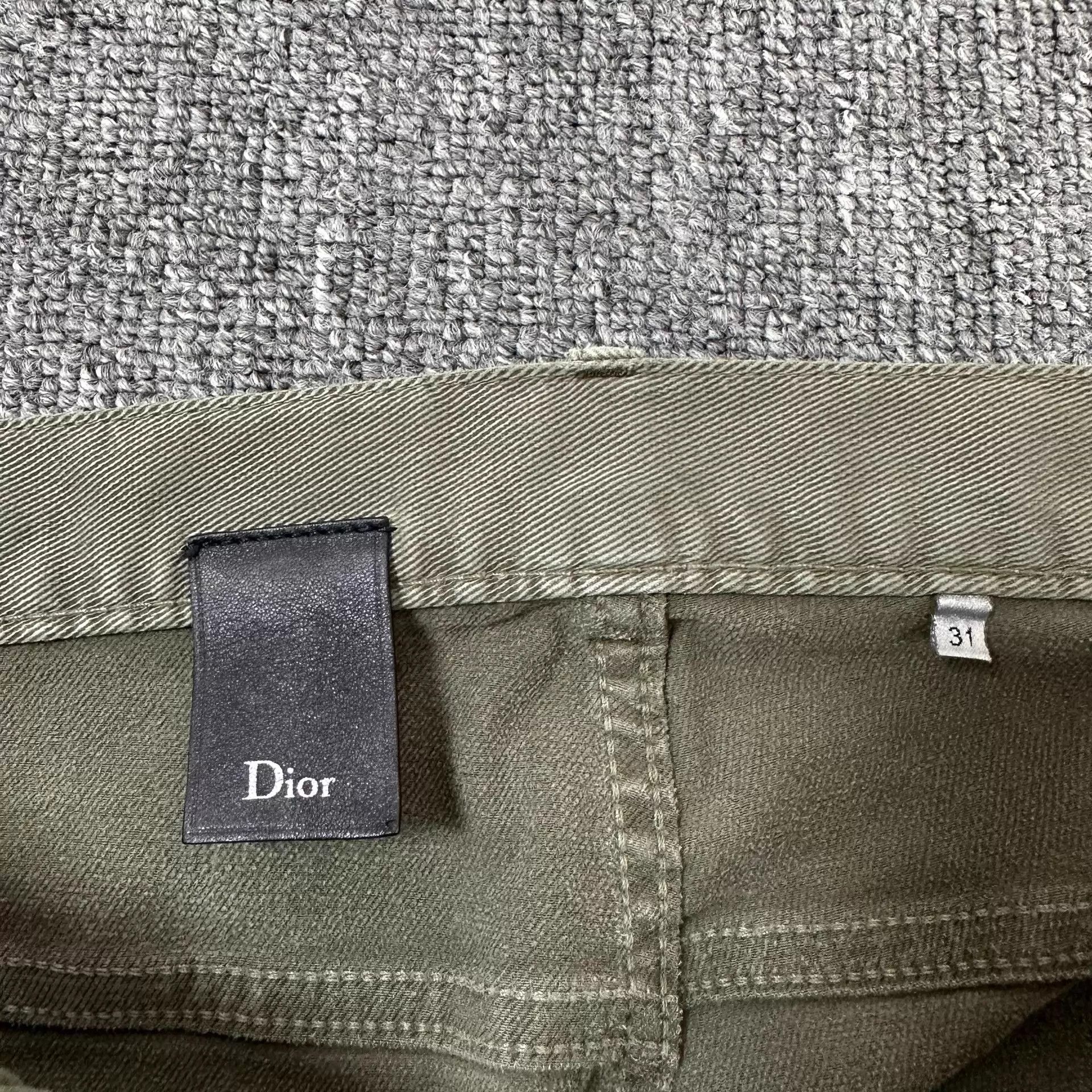 Dior Dior military green distressed multi-zip work pants 31 Size US 31 - 2 Thumbnail
