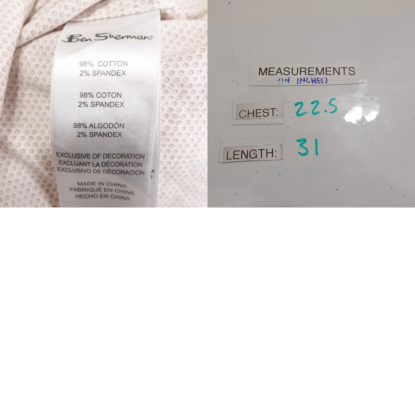 Ben Sherman Ben Sherman Shirt Mens L Geometric Long Sleeve Button-Up Regular Size US L / EU 52-54 / 3 - 8 Thumbnail