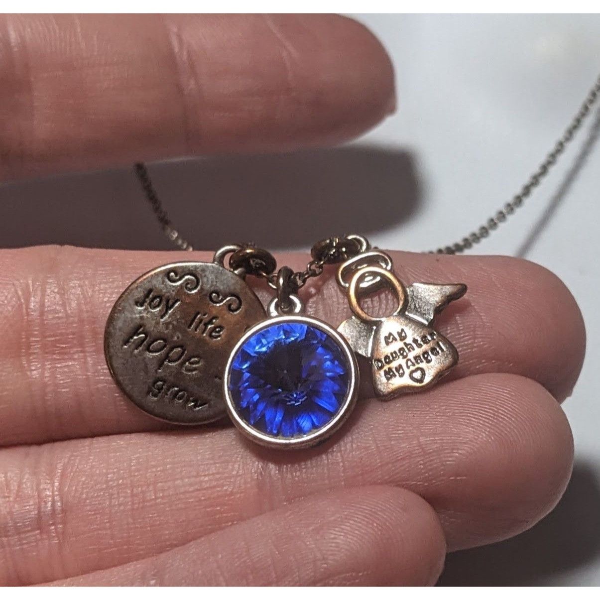 Other My Daughter My Angel Blue Charm Necklace Size ONE SIZE - 2 Thumbnail