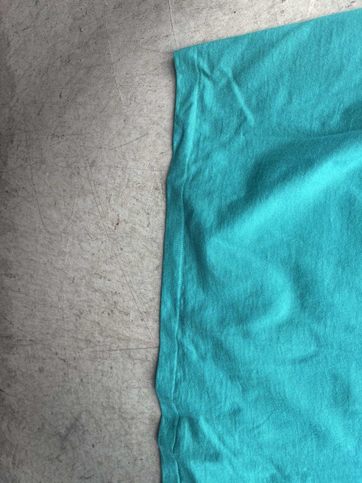 Vintage Vintage 1980's Turquoise Pocket T-Shirt Size US XL / EU 56 / 4 - 4 Thumbnail