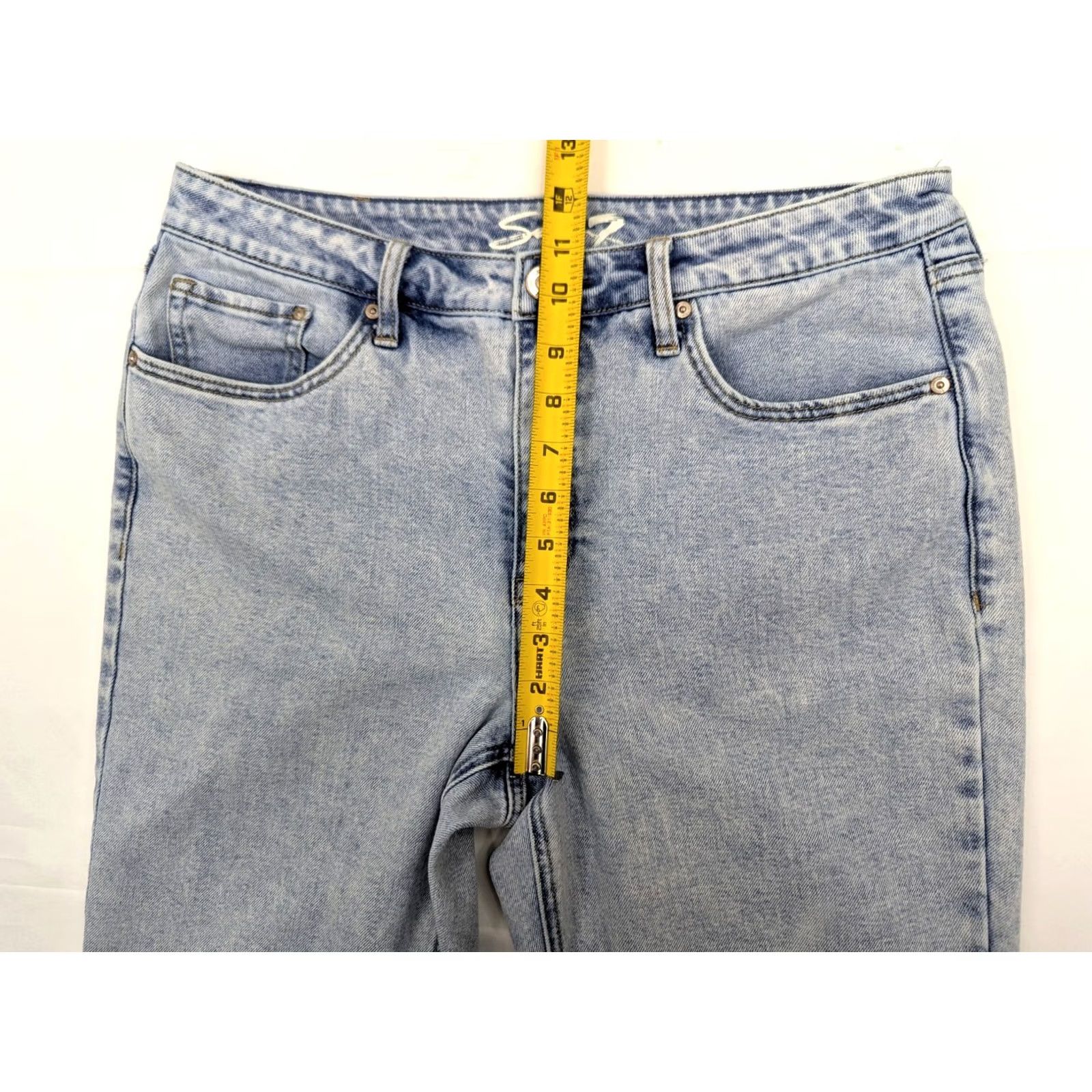 Vintage Seven7 Slim Straight Jeans Women Lynx Light Wash 10 XS? Size 32" / US 10 / IT 46 - 4 Thumbnail