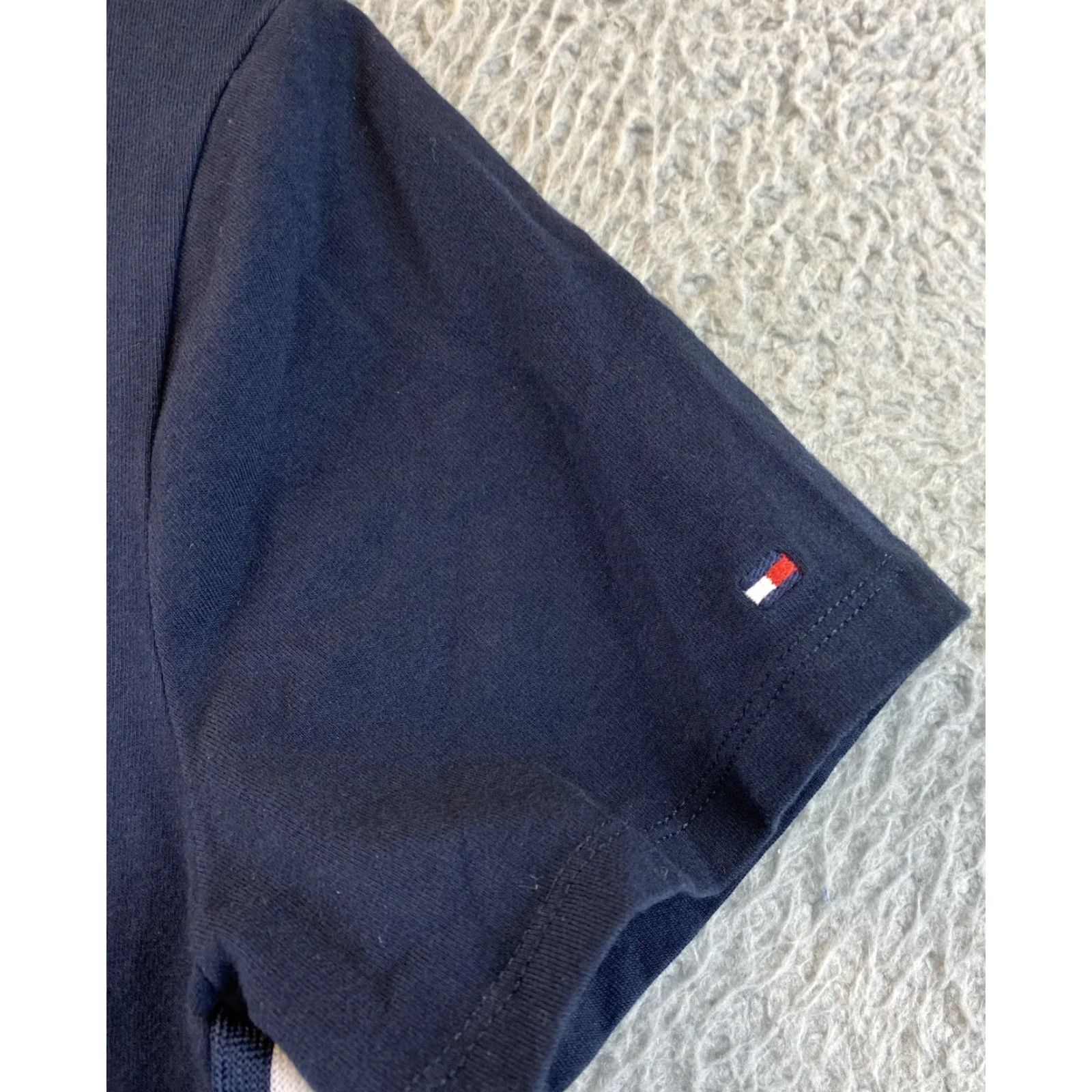 Tommy Hilfiger Tommy Hilfiger Women's Shirt Dress Small Navy Blue Side Stripes Cotton Blend Knit Short Sleeve Pullover Logo Casual Dresses Mens? Size S / US 4 / IT 40 - 2 Thumbnail
