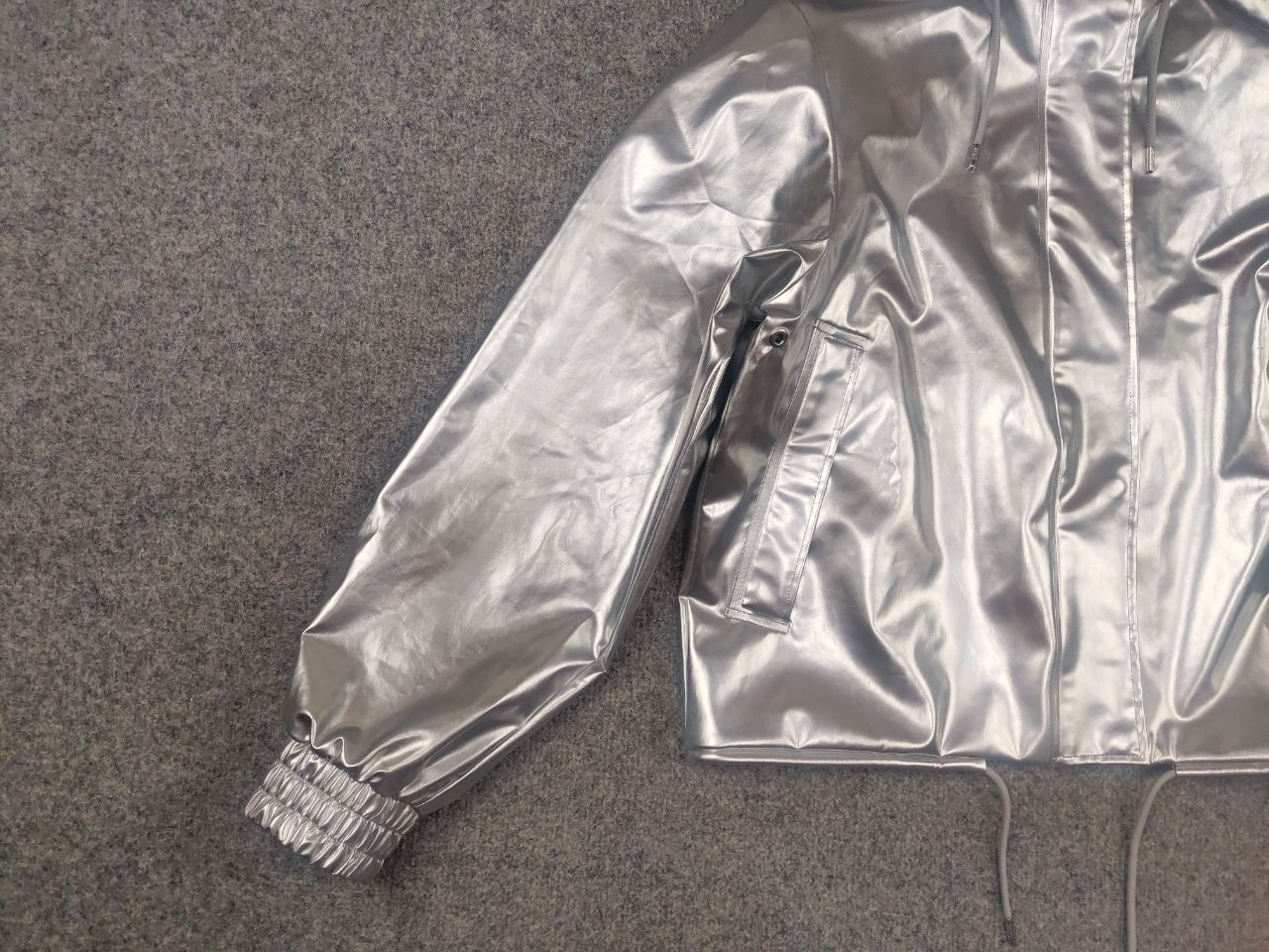 Rains Rains String Design silver foil raincoat Hooded Jacket Size US S / EU 44-46 / 1 - 5 Thumbnail