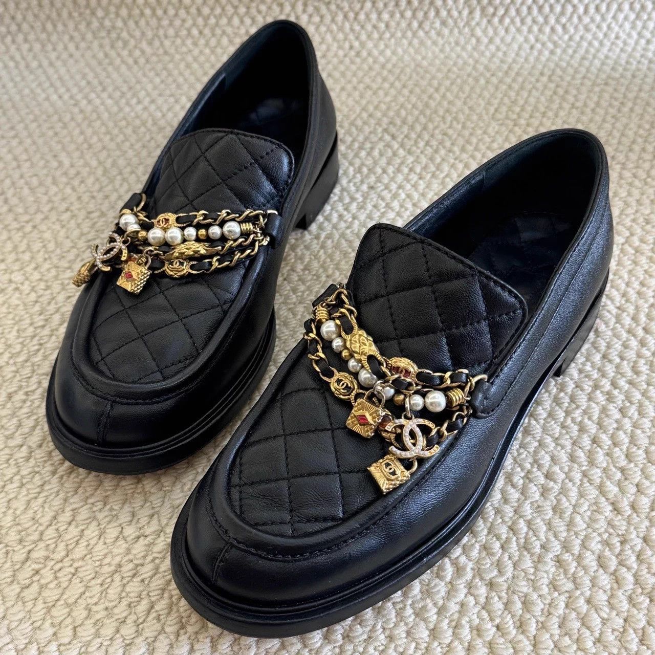 Chanel Chanel chain perfume bottle loafers Size US 7.5 / IT 37.5 - 1 Thumbnail