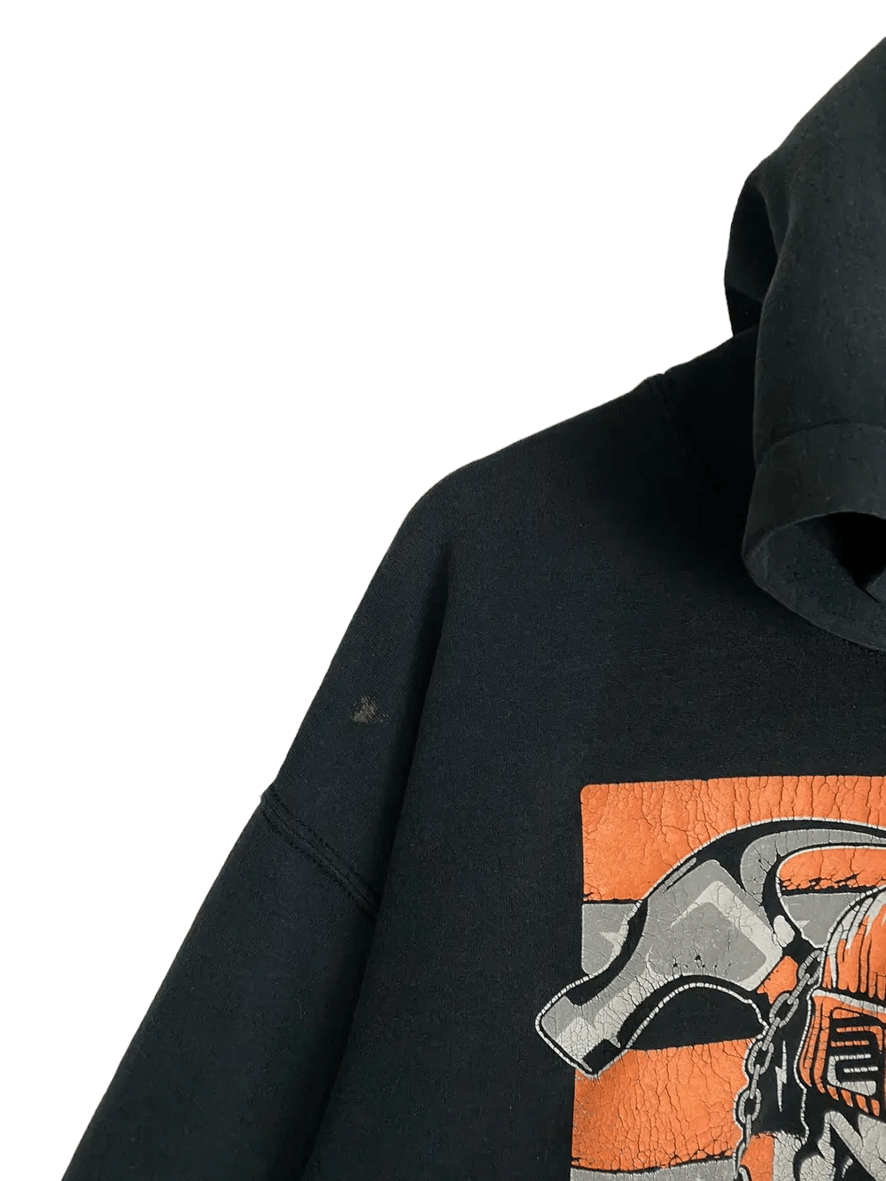 Gildan × Vintage Vintage Gildan Hoodie Safety Shirt Skull Size US L / EU 52-54 / 3 - 5 Thumbnail