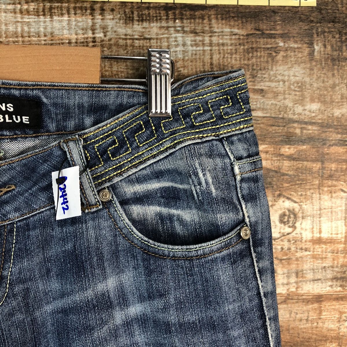 Japanese Brand Lady Blue Jeans blue Distressed Denim Pants #A2442 Size 29" - 8 Thumbnail