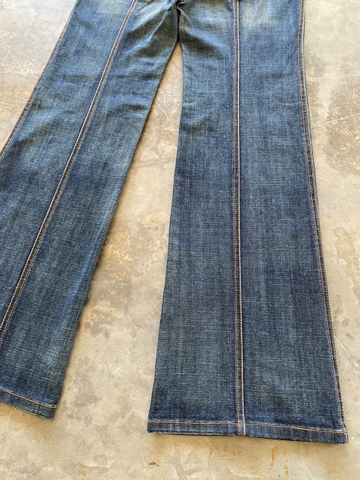 Hysteric Glamour × Japanese Brand Flare Jeans Kumikyoku Low Rise Wide Leg Baggy Size US 30 / EU 46 - 5 Thumbnail