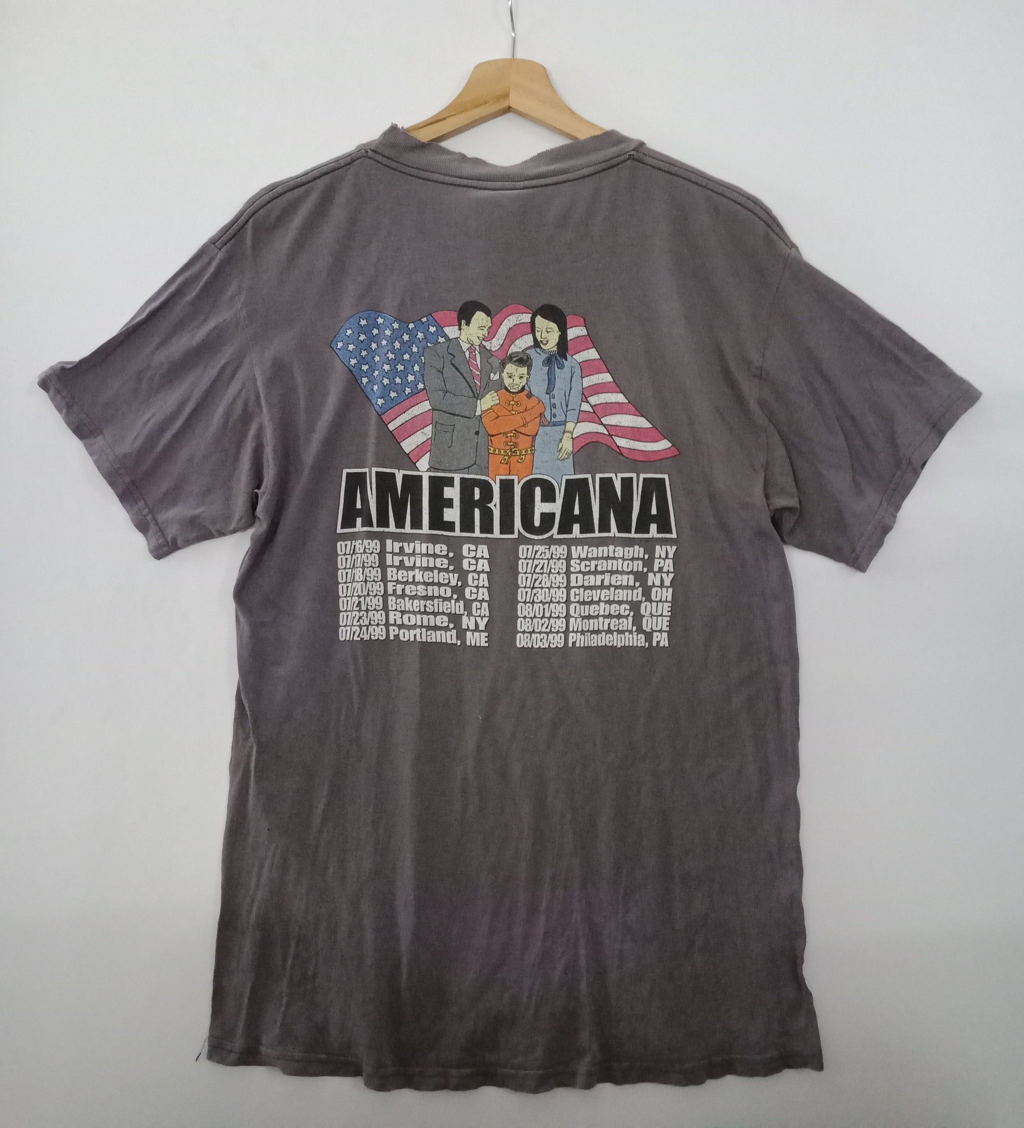 Giant 90s The Offspring Americana Washed Gray #D Size US M / EU 48-50 / 2 - 1 Thumbnail