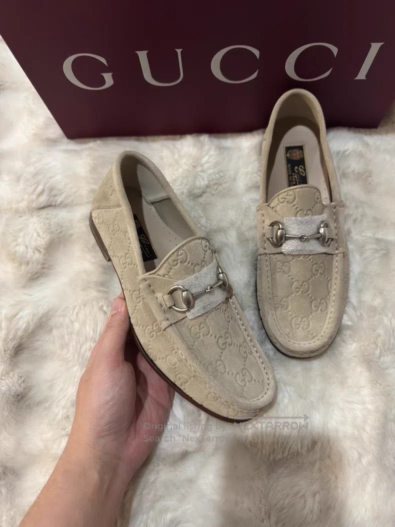 Gucci Guicci Full Print Suede Loafers Size US 6 / EU 39 - 4 Thumbnail