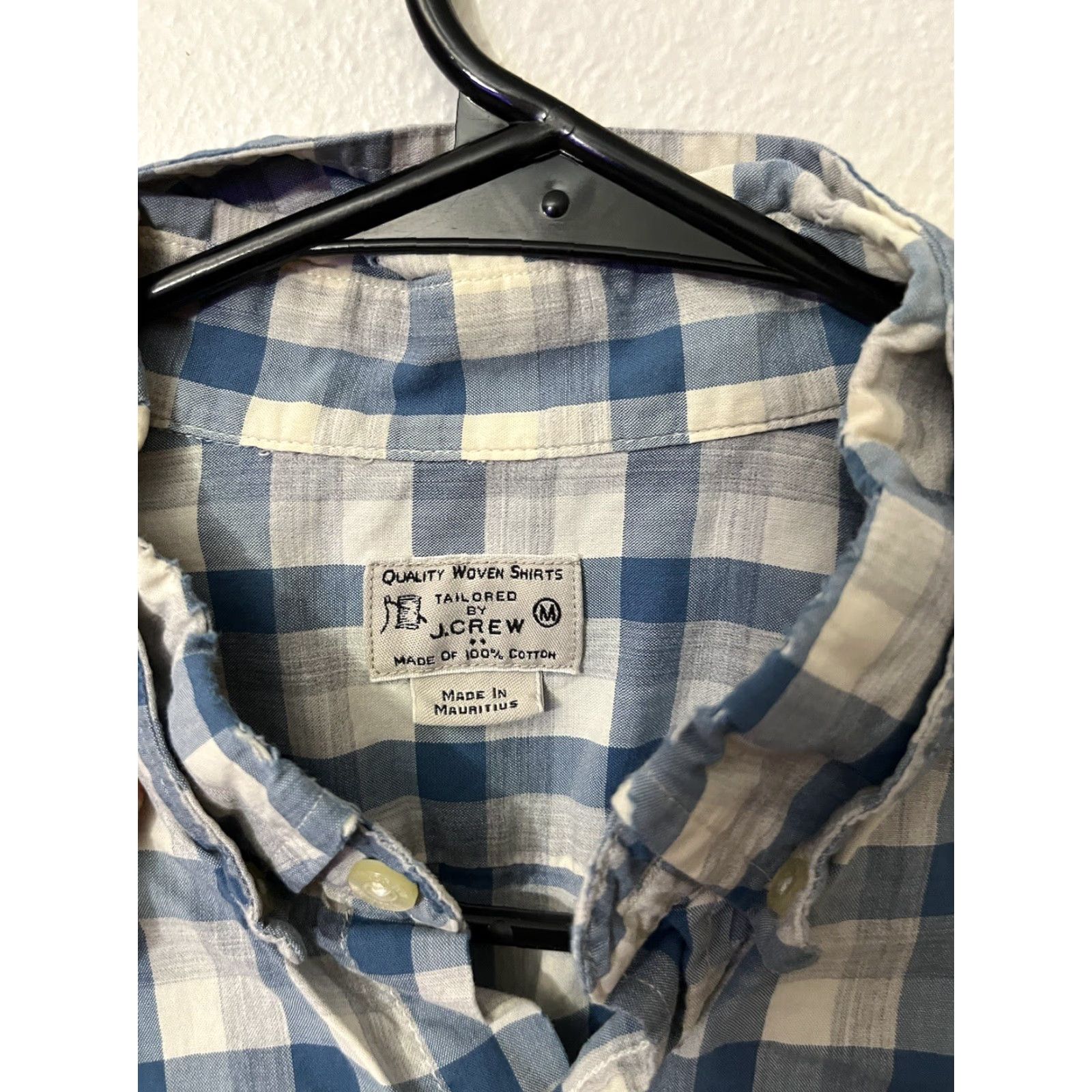 J.Crew J. Crew Men's Shirt Tailored Fit Button Down Plaid Blue Medium Size US M / EU 48-50 / 2 - 2 Thumbnail