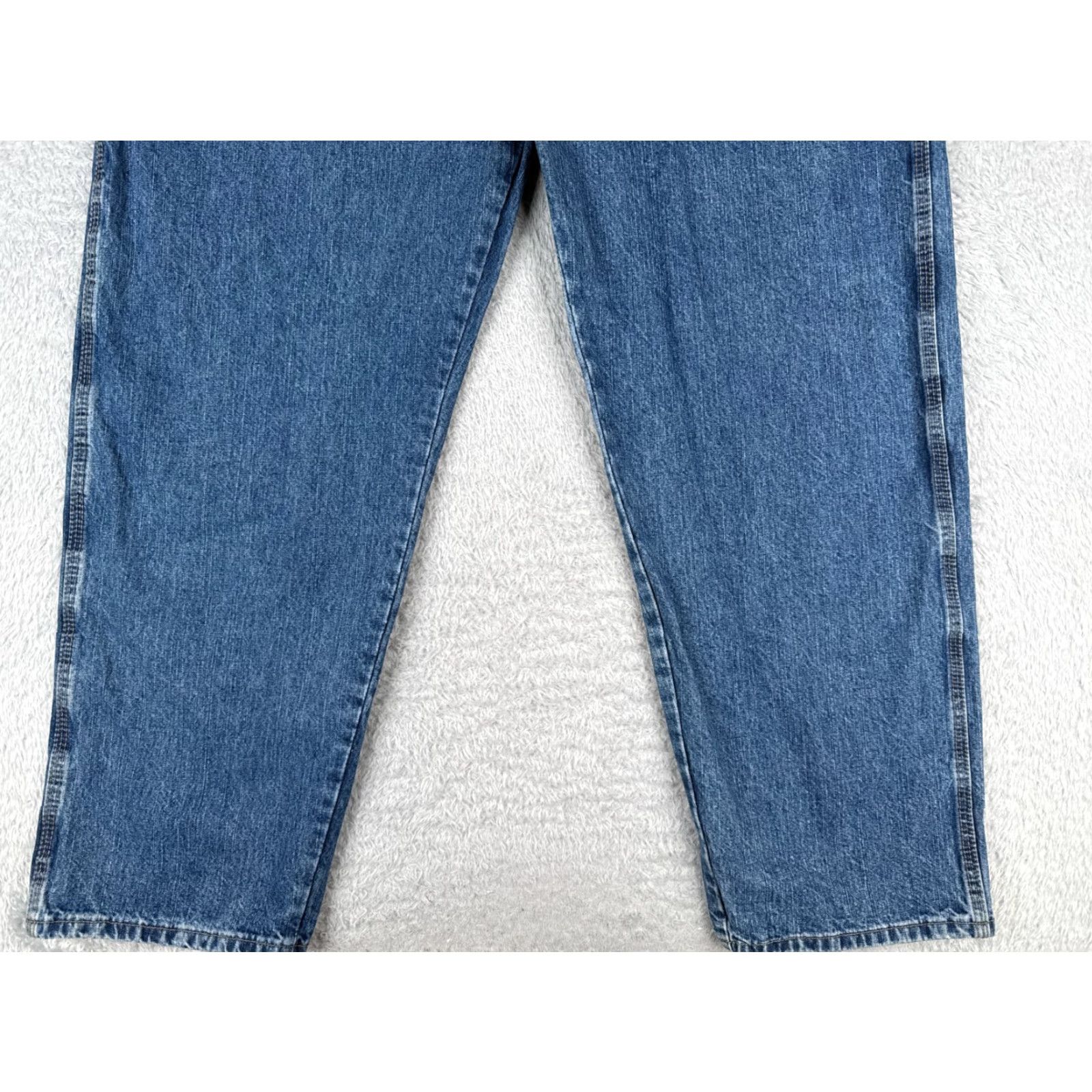 Wrangler Wrangler Jeans Mens 40 Blue Denim Carpenter Fit Hammer Loop Triple Stitched Seam Boots Cut Slim Size US 40 / EU 56 - 2 Thumbnail