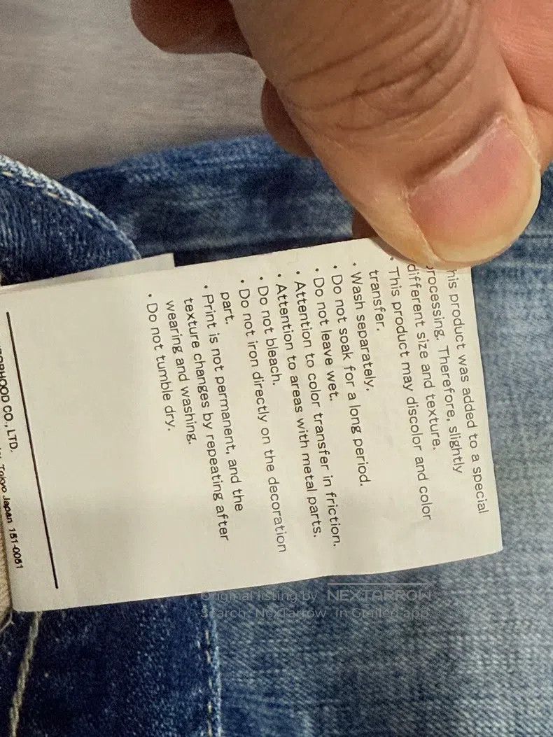 Neighborhood Neighborhood size S Denim Jeans, Size S, Dark Blue Washed D Size US 27 - 4 Thumbnail