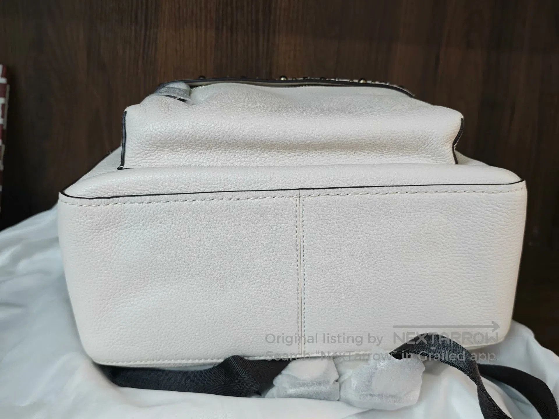 Coach Coach Studded Leather Beige Large Backpack. Size ONE SIZE - 4 Thumbnail