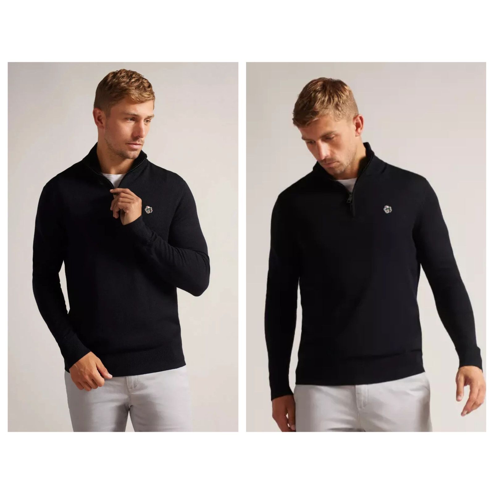 Ted Baker Ted Baker London Tooting half-zip wool jumper (4/Large) Size US L / EU 52-54 / 3 - 1 Thumbnail
