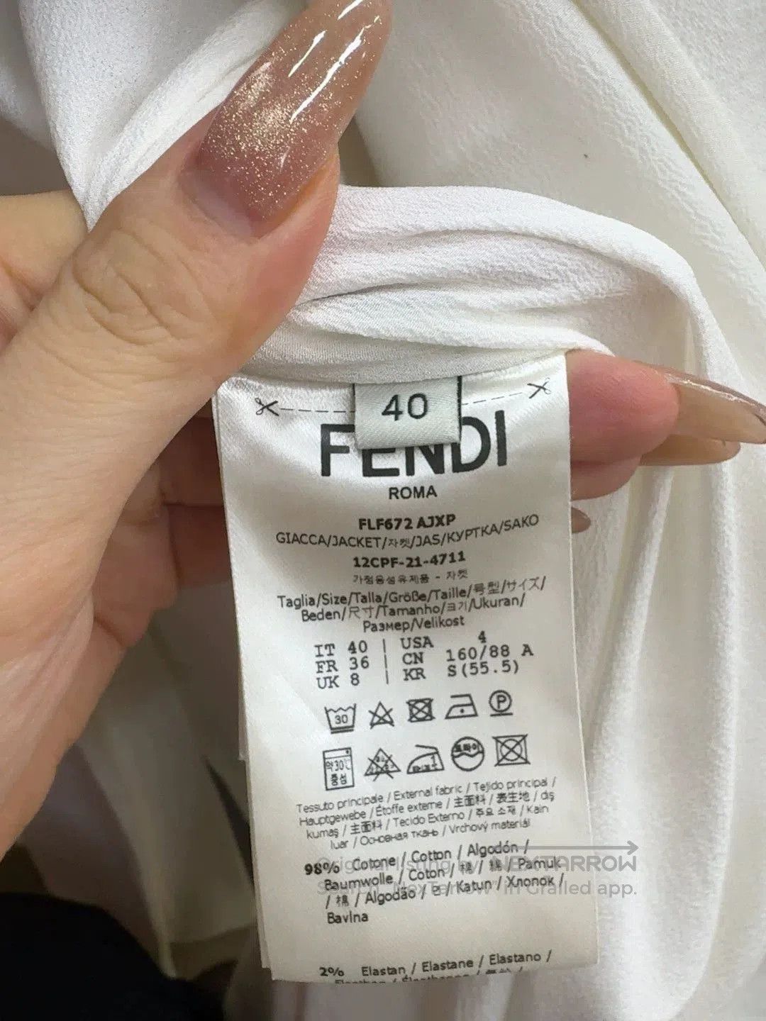 Fendi Fendi White Formal Blazer. Size US XS / EU 42 / 0 - 3 Thumbnail