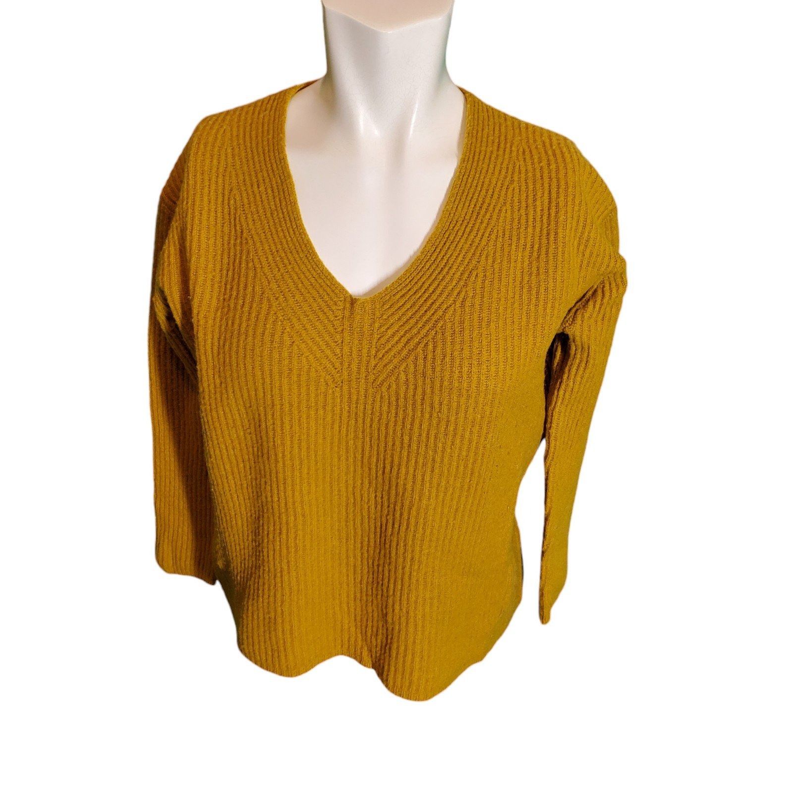 Madewell Madewell Rib Knit Wool Blend Sweater V-neck Pullover Sweater Size S / US 4 / IT 40 - 1 Thumbnail