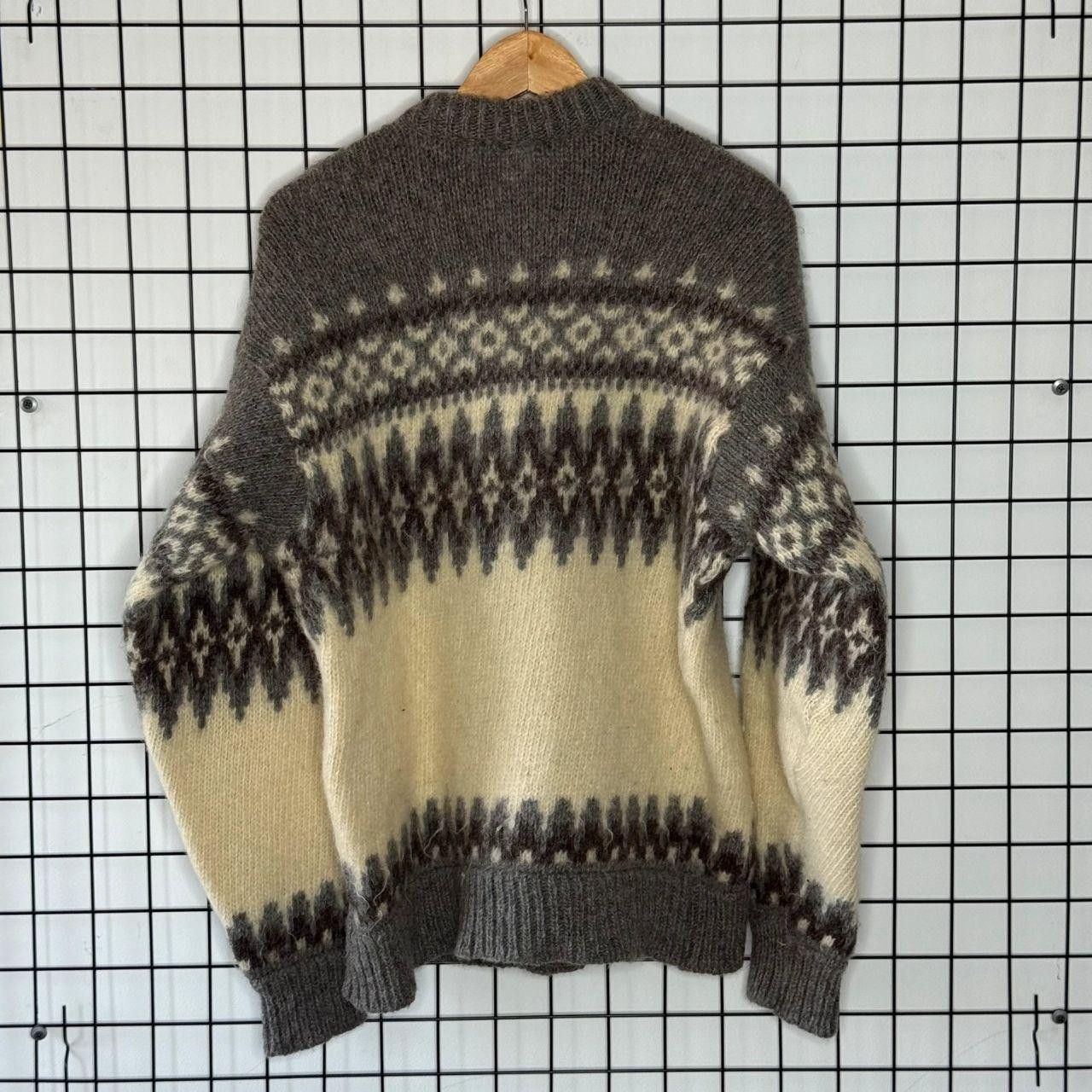 Vintage Vintage 90s Oversize Sweater Norway Style Pure Wool Size US L / EU 52-54 / 3 - 2 Thumbnail