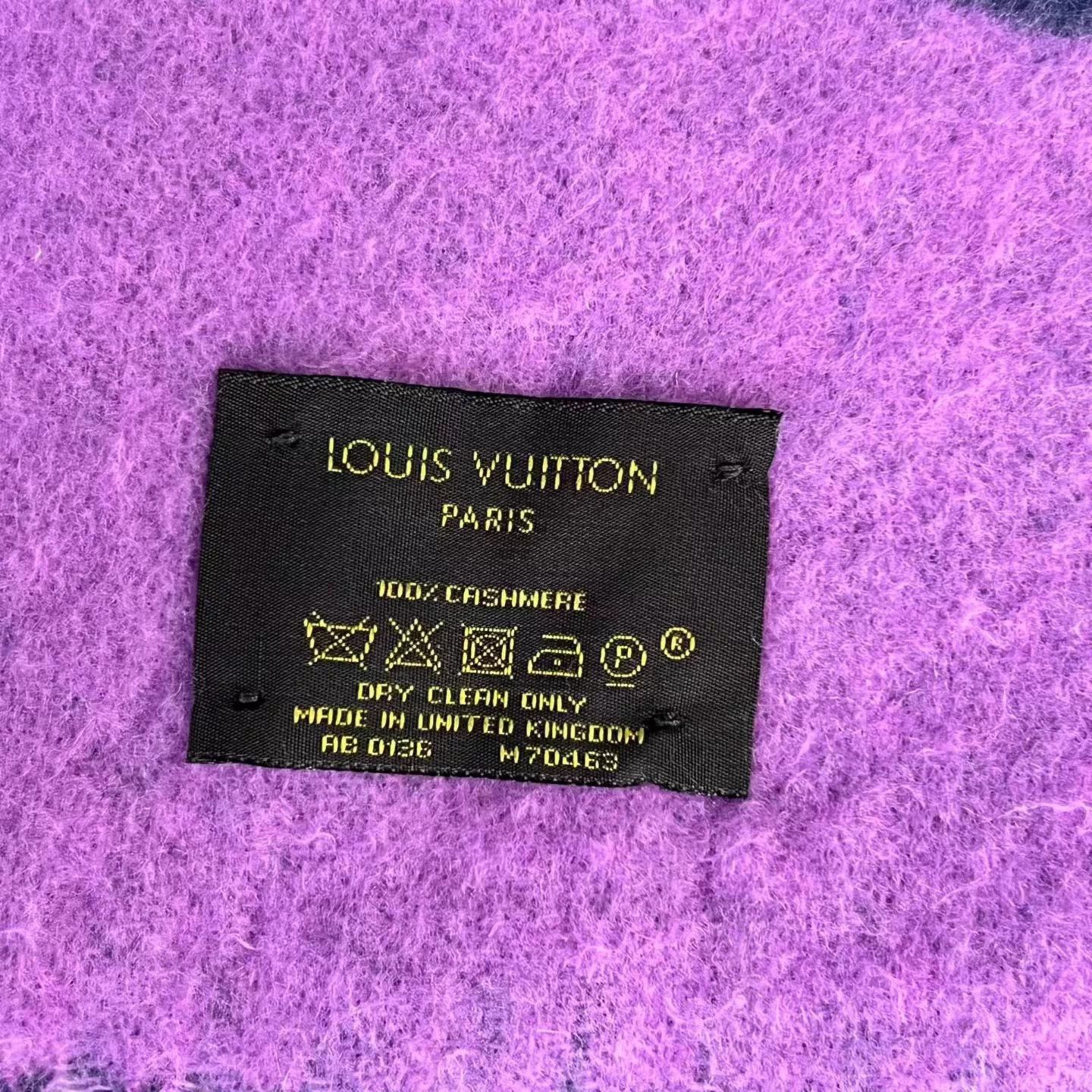 Louis Vuitton Louis Vuitton Pink-Purple Yarn Tassel Logo Jacquard Scarf Size ONE SIZE - 4 Thumbnail