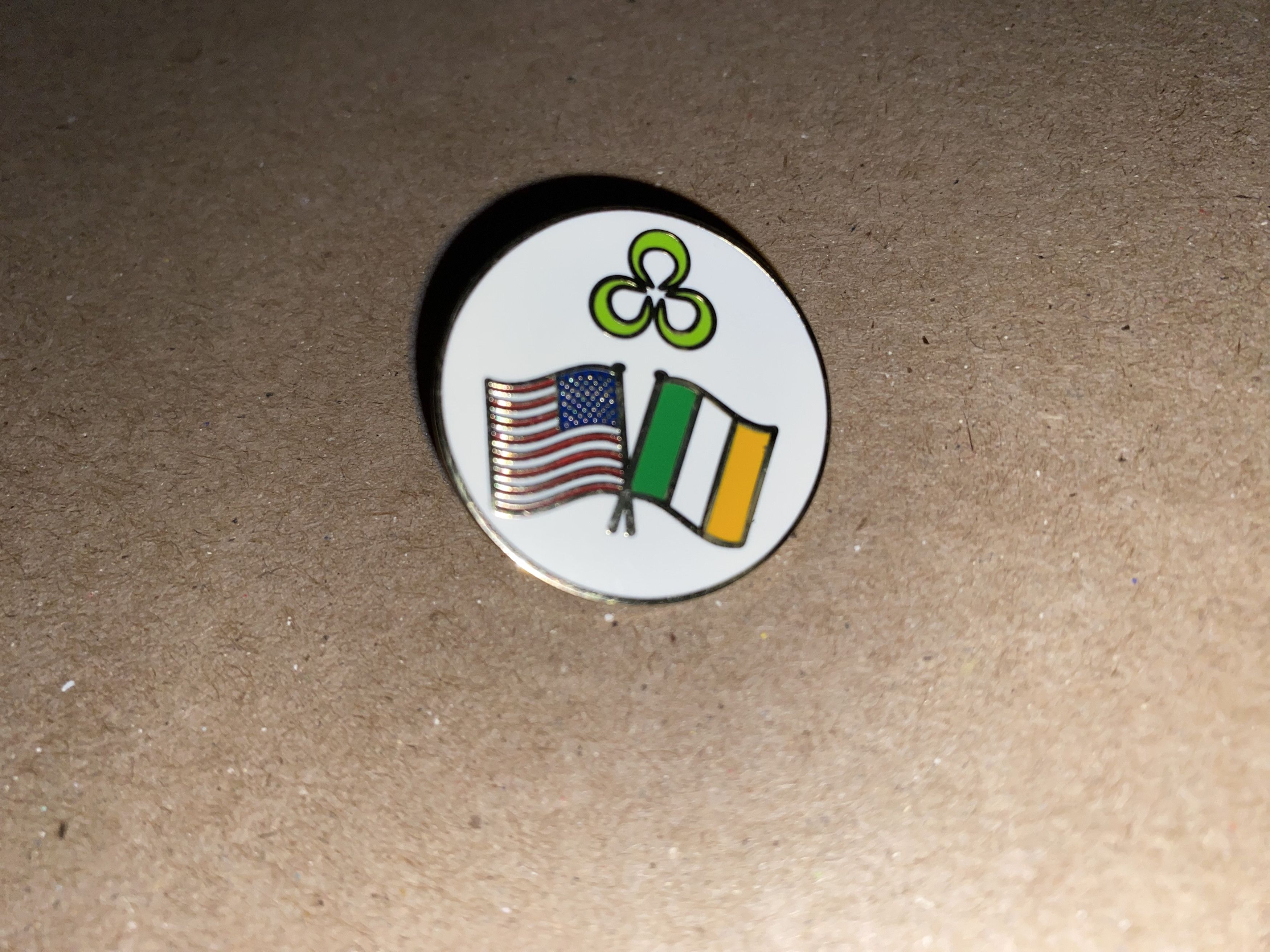 Other Flags Enamel Lapel Pin Brooch USA Ireland US American Irish Size ONE SIZE - 2 Thumbnail