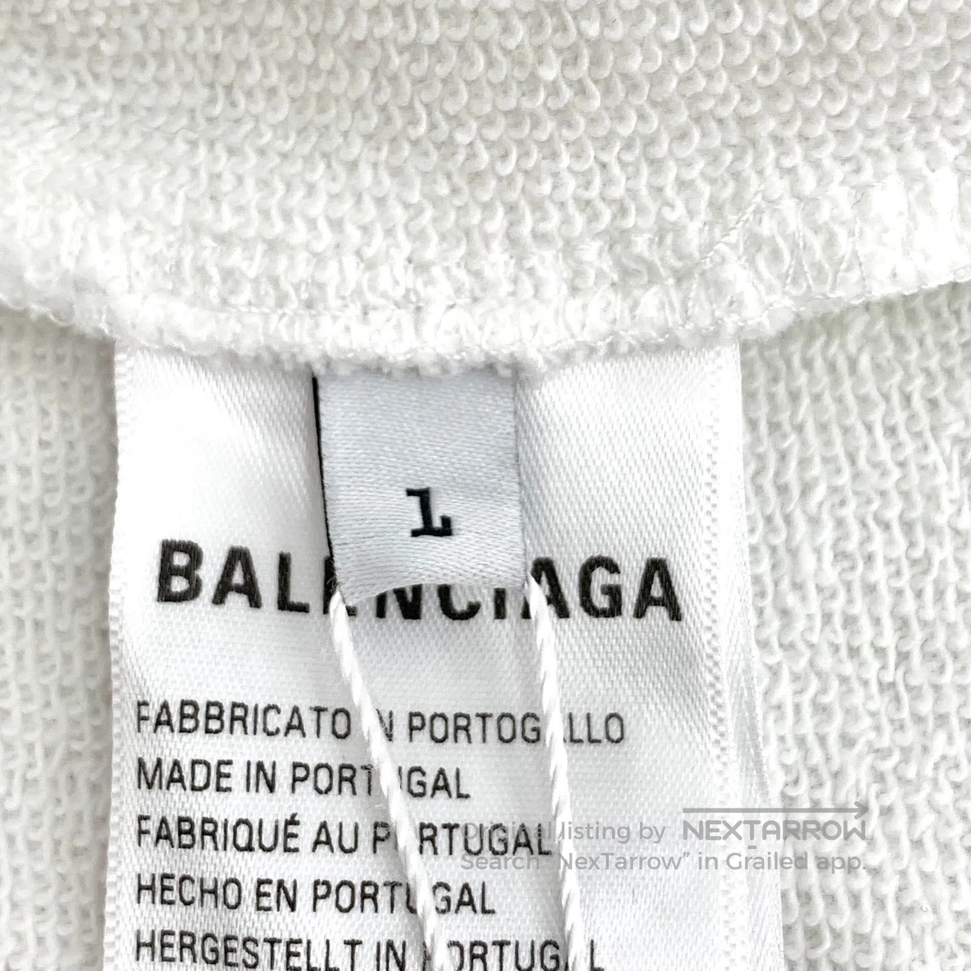Balenciaga Balenciaga White logo letter print cotton hooded long slee Size US S / EU 44-46 / 1 - 6 Thumbnail
