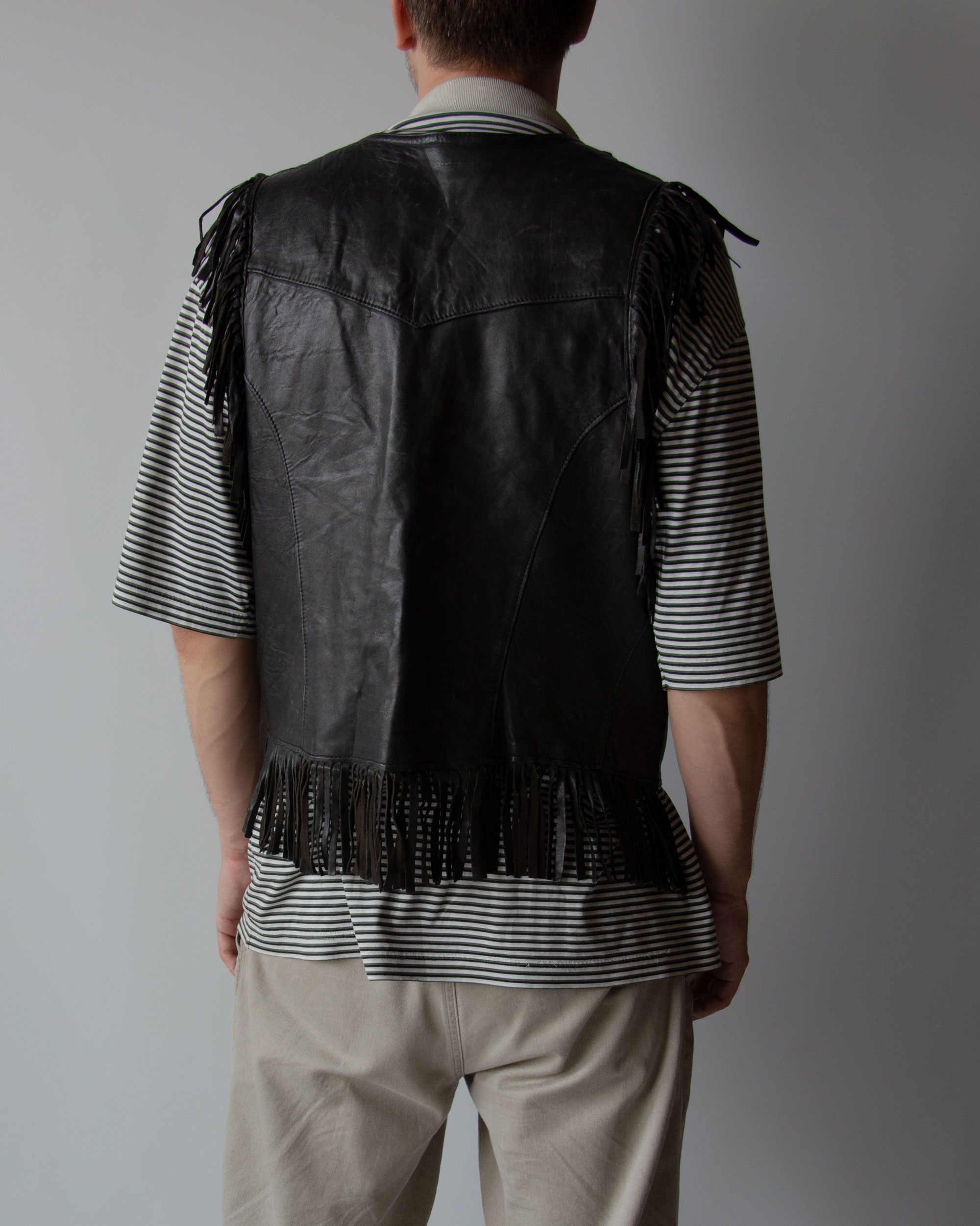 Japanese Brand Vintage biker leather Haelson vest Size US L / EU 52-54 / 3 - 3 Thumbnail