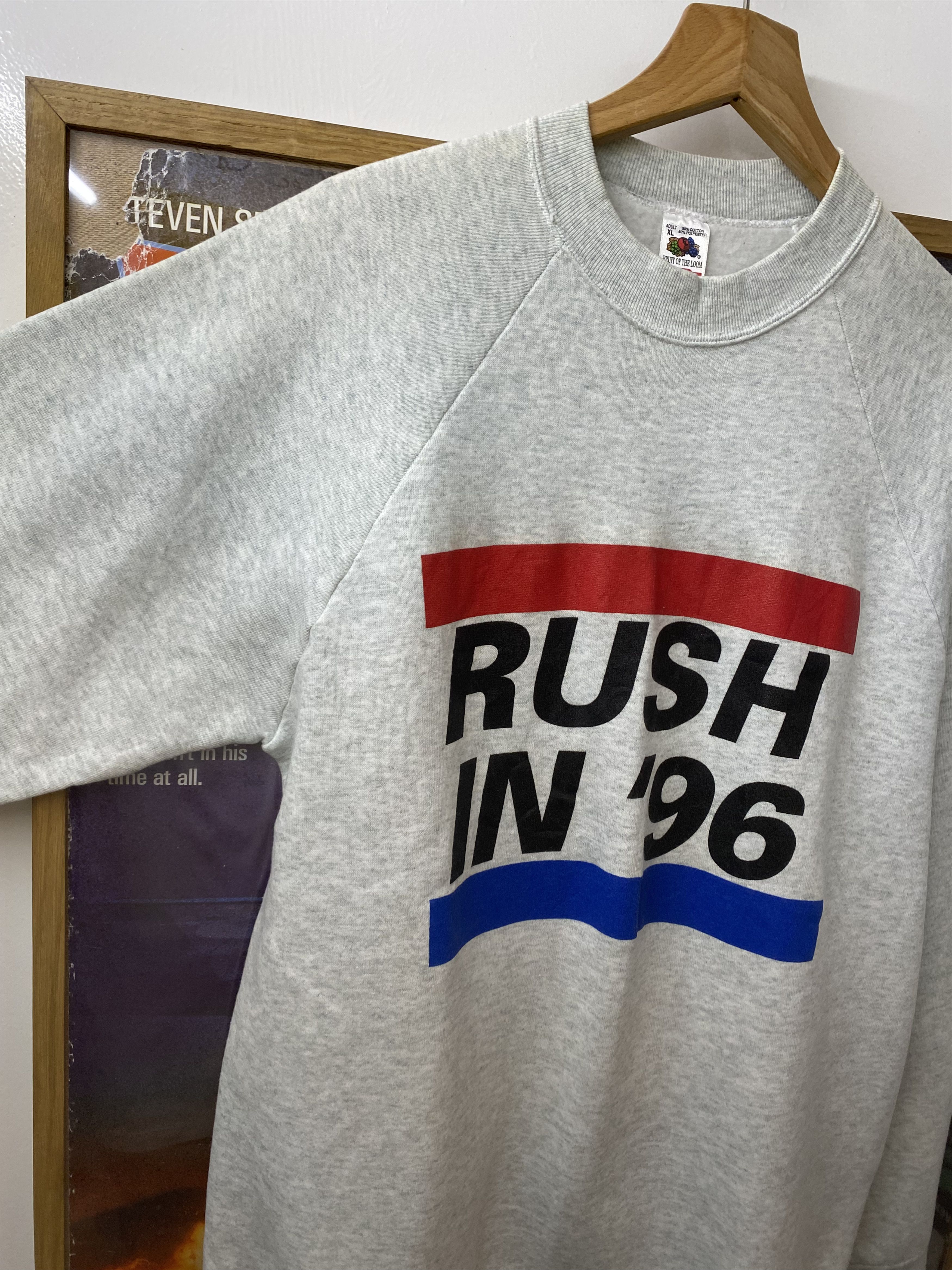 Fruit Of The Loom 1996 Rush Prog Rock Band World Tour Concert Sweatshirt Size US XL / EU 56 / 4 - 6 Thumbnail
