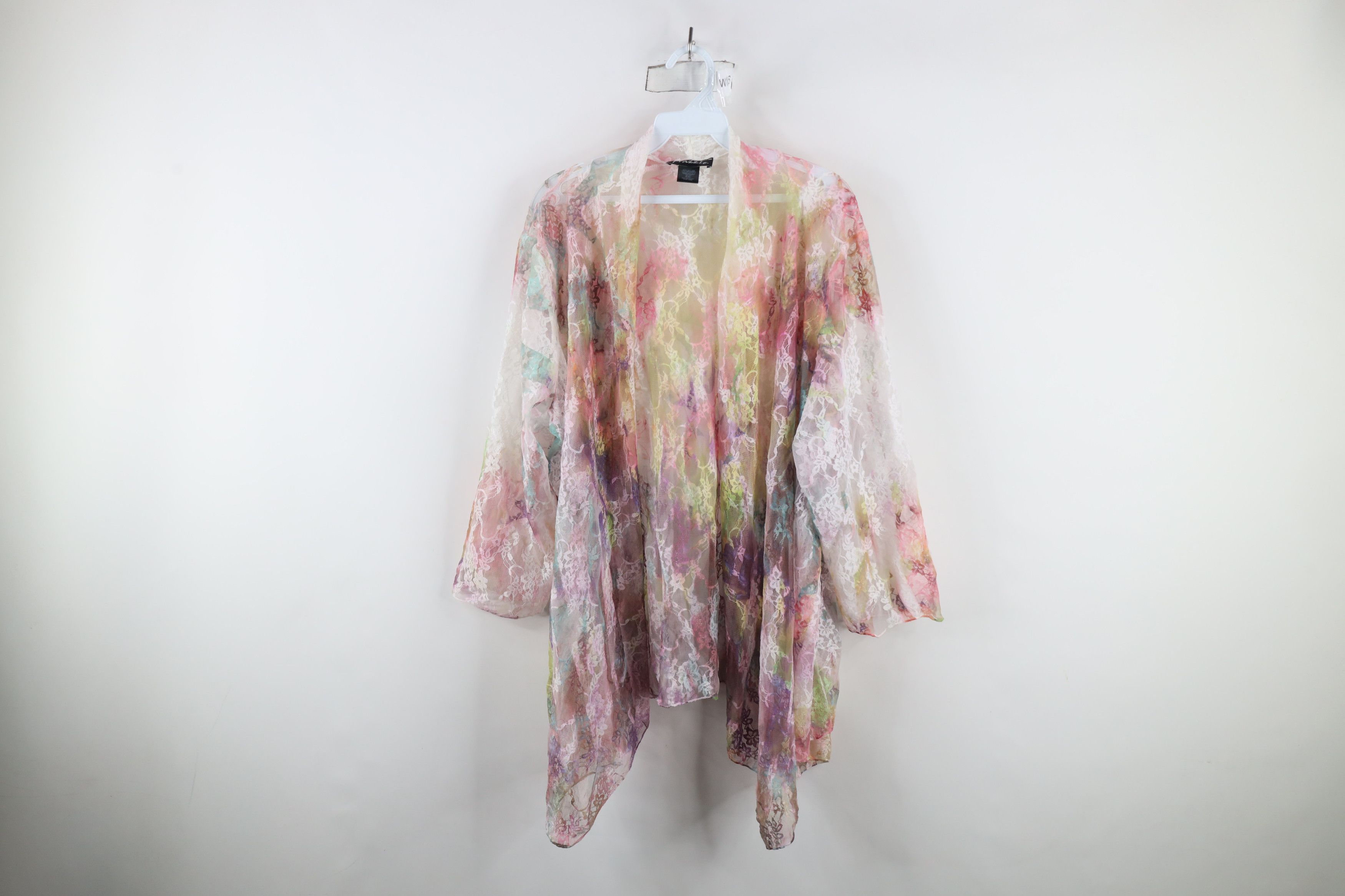 Vintage Vintage 90s Y2K Babydoll Fairy Sheer Open Front Kimono USA Size XXL / US 16-18 / IT 52-54 - 1 Thumbnail