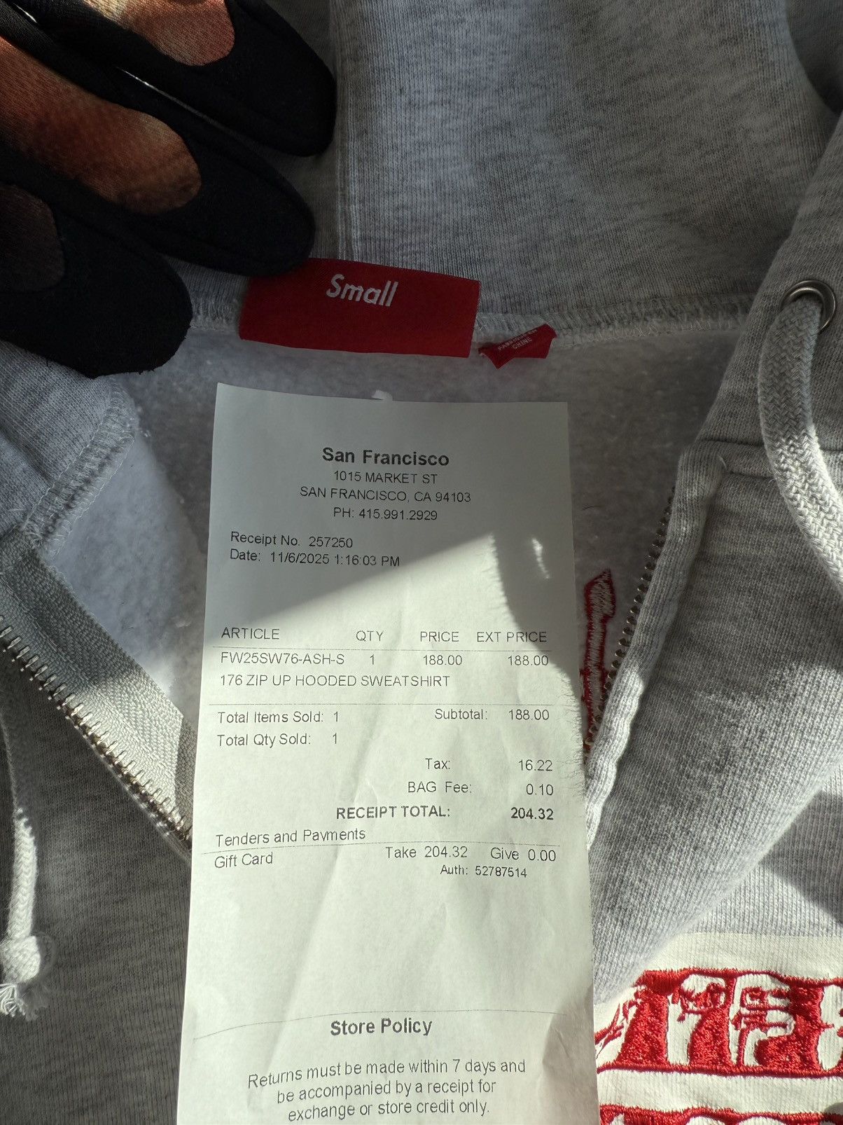 Supreme Supreme X 176 Grey Zip Up Size US S / EU 44-46 / 1 - 3 Thumbnail