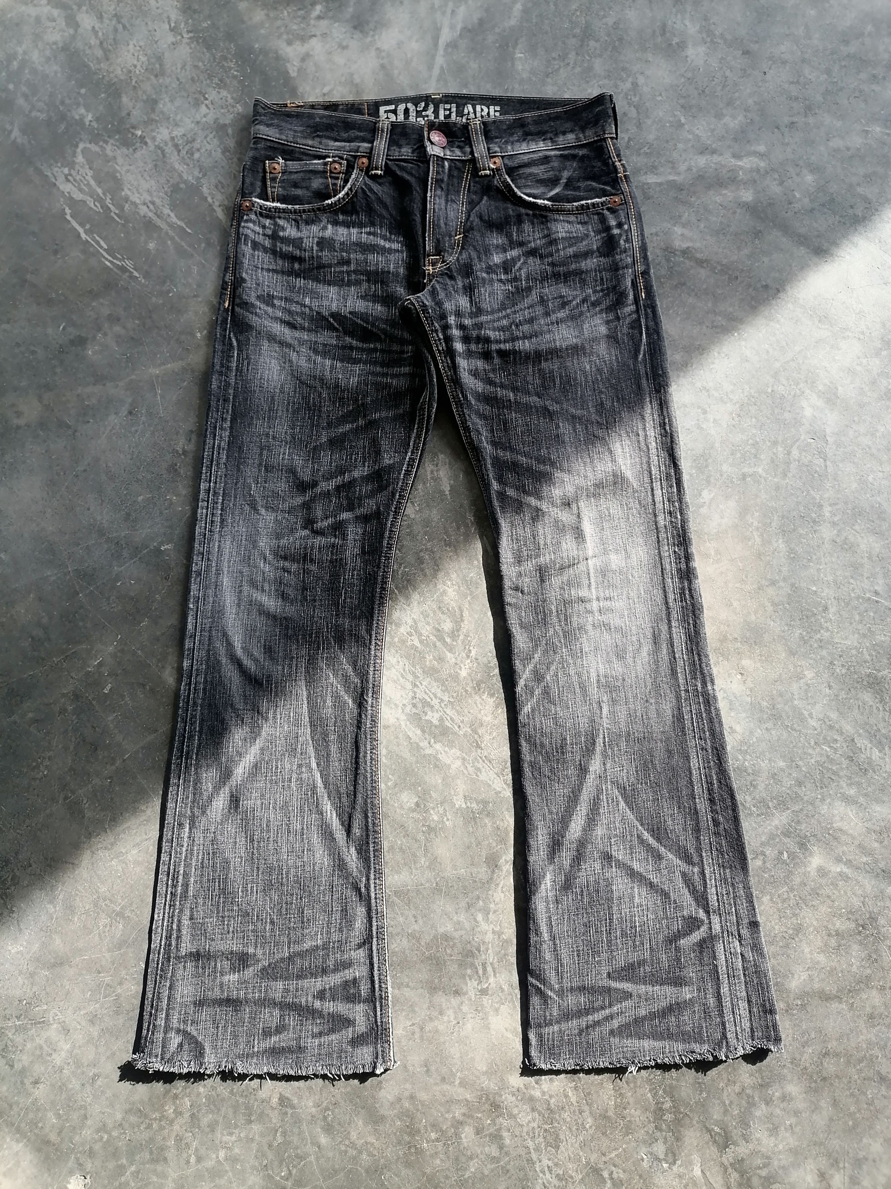 Flare Jeans Edwin 503 Washed Denim Pants