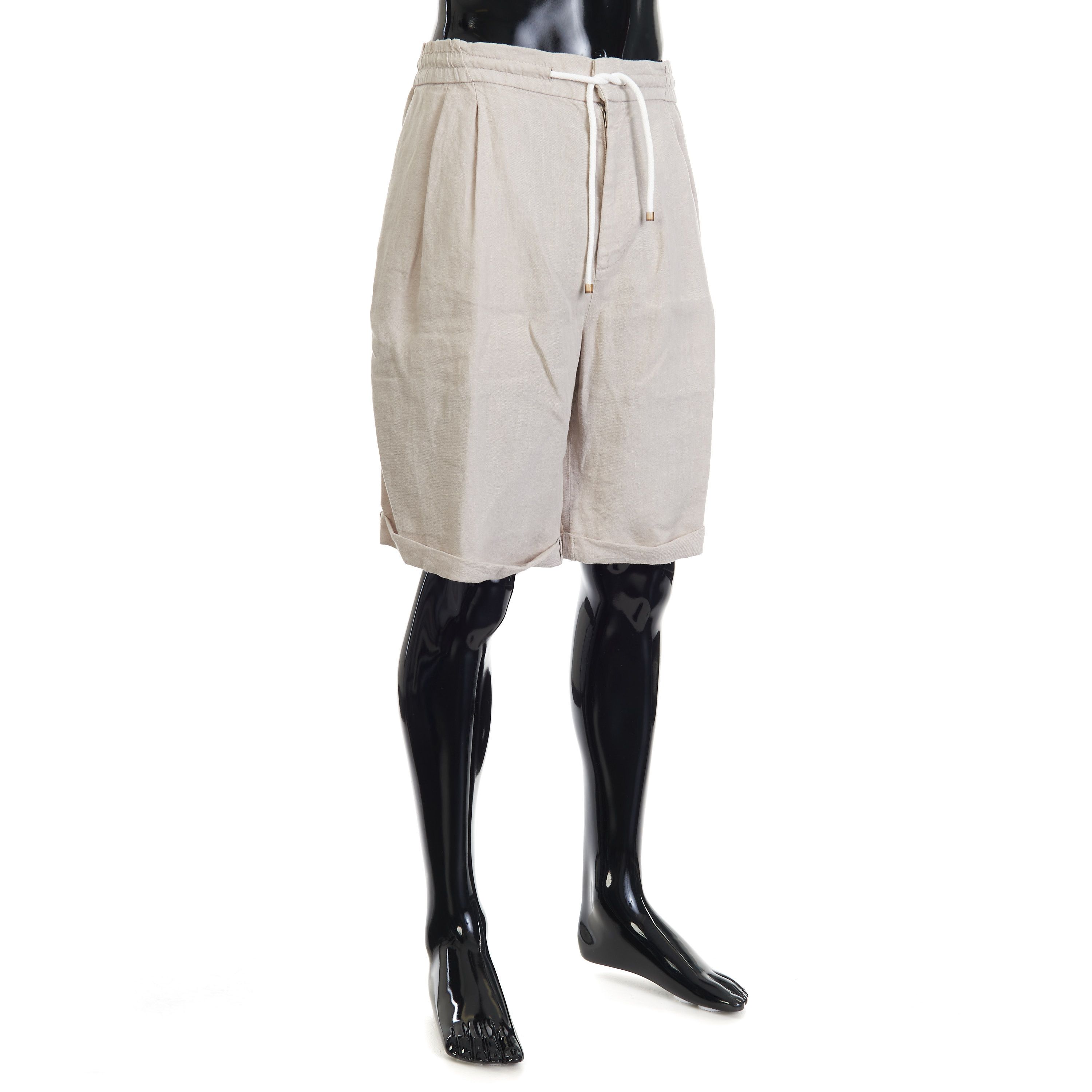 Brunello Cucinelli Linen Bermuda Shorts - Drawstring, Double Pleats Size US 40 / EU 56 - 3 Thumbnail