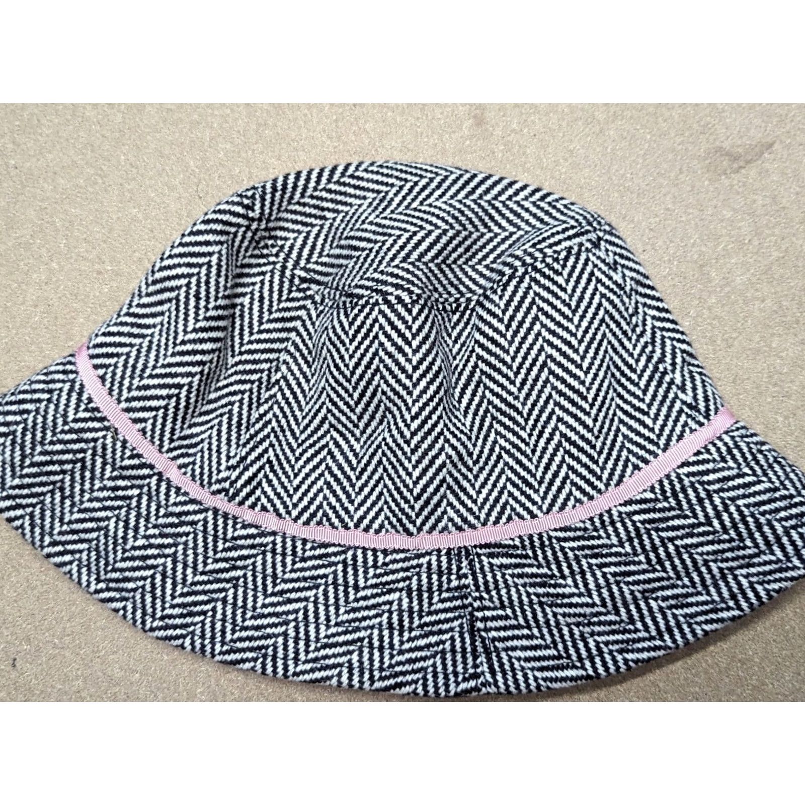 J.Crew J.Crew Womens Herringbone Tweed Bucket Hat Cloche Size S-M Multicolor Black White Ladies Size ONE SIZE - 3 Thumbnail