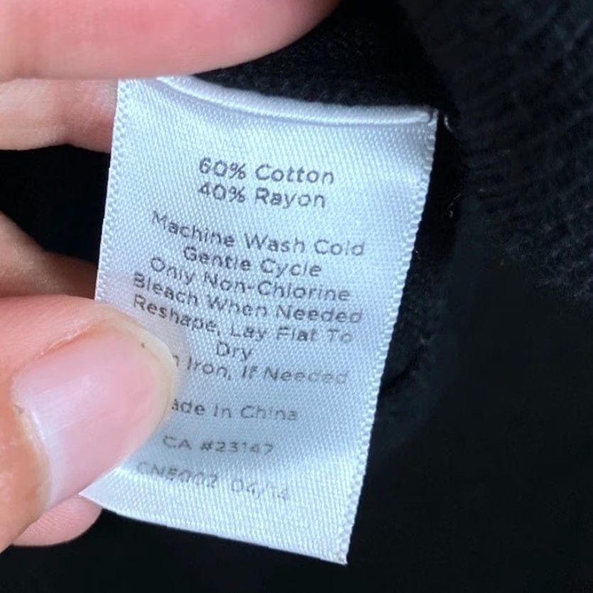 Talbots Talbots Womens Blouse Black V-Neck 3/4 Sleeve Oversized Large L Cotton Blend Jersey Rayon Spandex Knit Casual Workwear Formal Womens Size L / US 10 / IT 46 - 7 Thumbnail