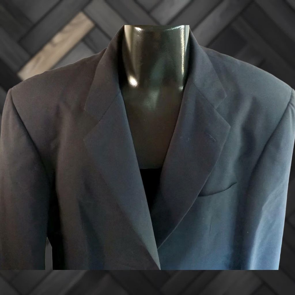 Vintage Bobby Jones Blazer 48L Navy 2 Gold Button Wool USA Mens Size 48R - 1 Thumbnail