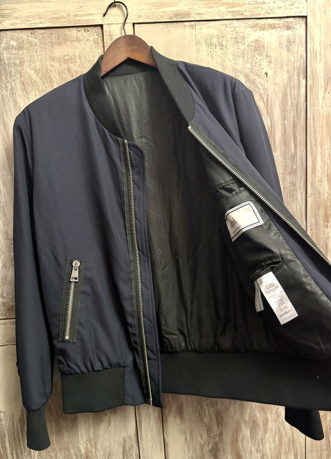 AMI Ami Paris navy wool papped Bombers L 2015 used Size US L / EU 52-54 / 3 - 5 Thumbnail