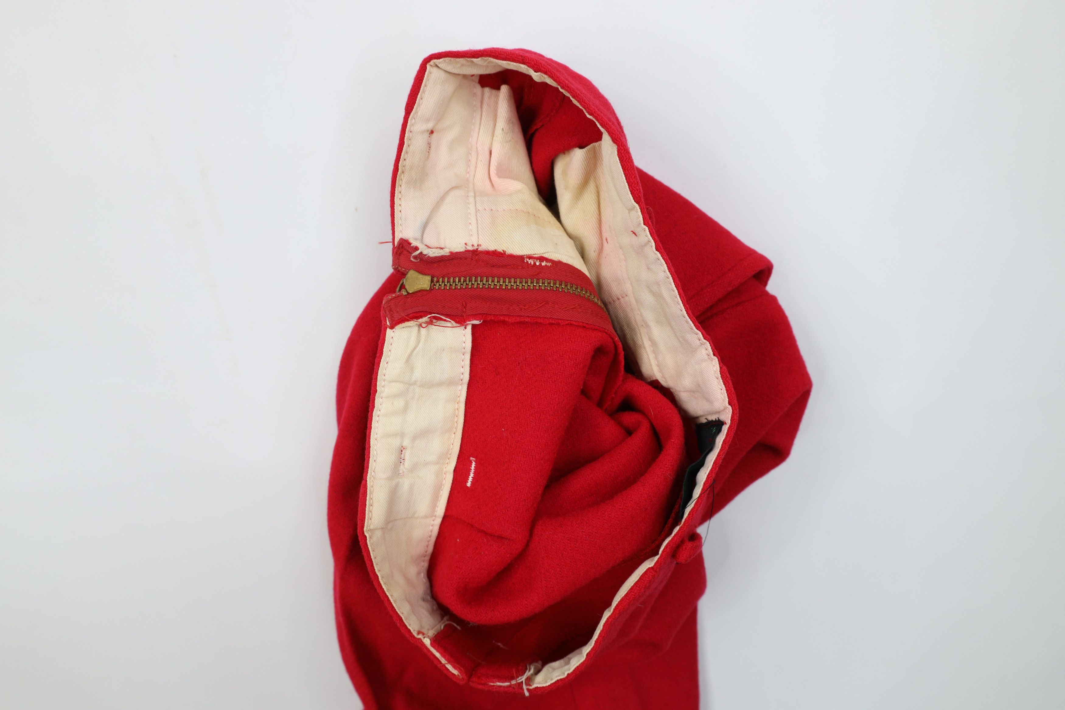 Vintage Vintage 50s Streetwear Distressed Wool Joggers Pants Red USA Size US 28 / EU 44 - 11 Thumbnail
