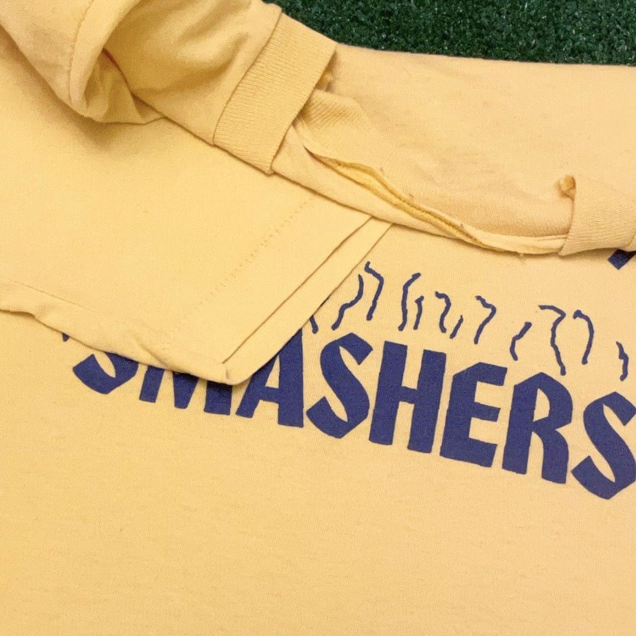 Vintage VINTAGE Smoketown Smashers Rock Band Tee Skate Tee 420 VTG Shirt Mens L Yellow 80s 90s Grunge Hip Hop Horror Metal Rock Bands Mens L Size US L / EU 52-54 / 3 - 2 Thumbnail