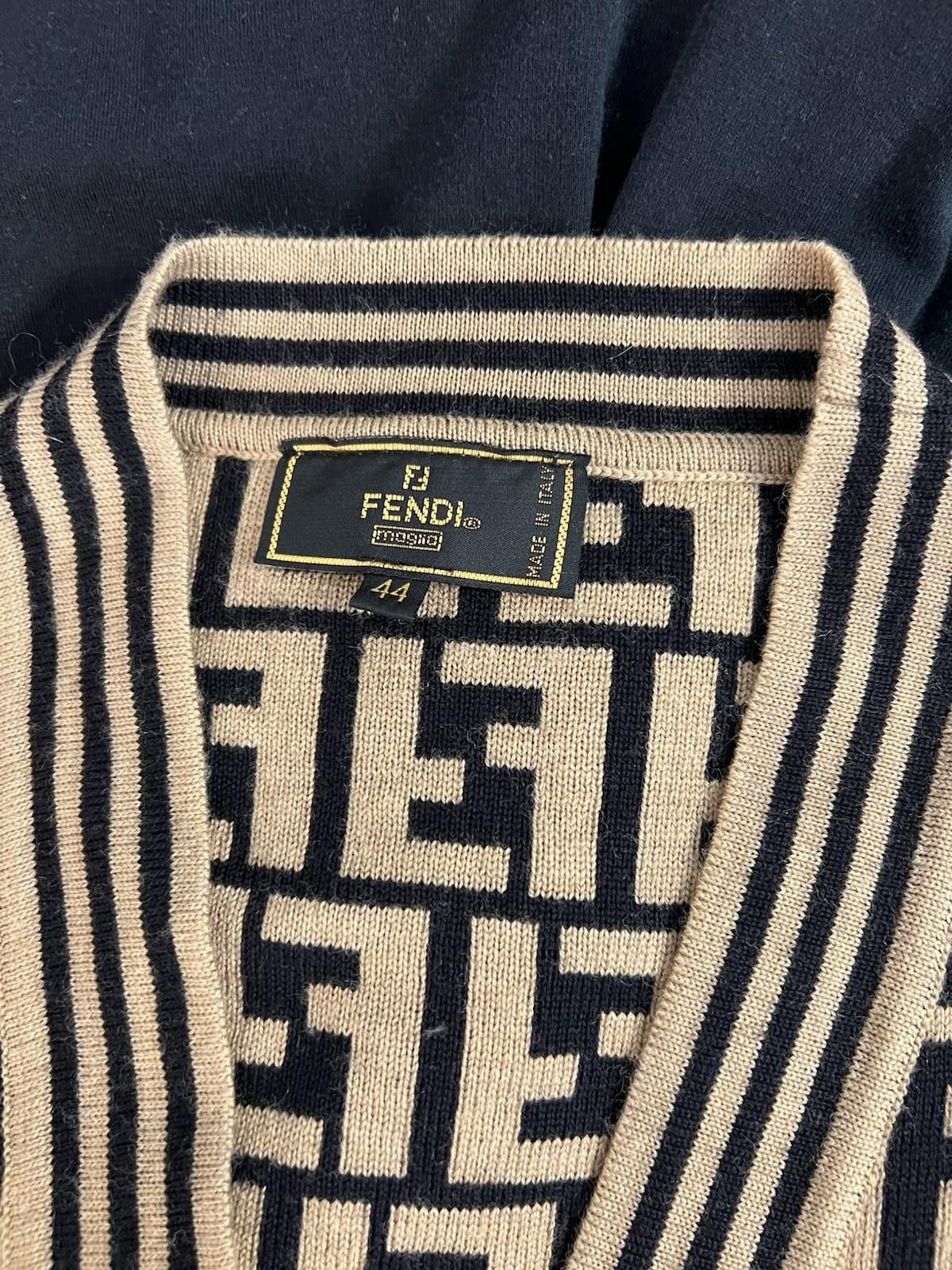 Fendi Fendi FF Logo Cardigan Sweater Wool Size 44 Size US M / EU 48-50 / 2 - 12 Thumbnail
