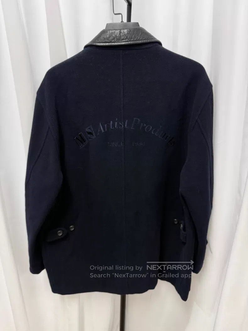 Comme des Garcons Comme des Garcons Leather Collar Tweed Overcoat Size US M / EU 48-50 / 2 - 6 Thumbnail