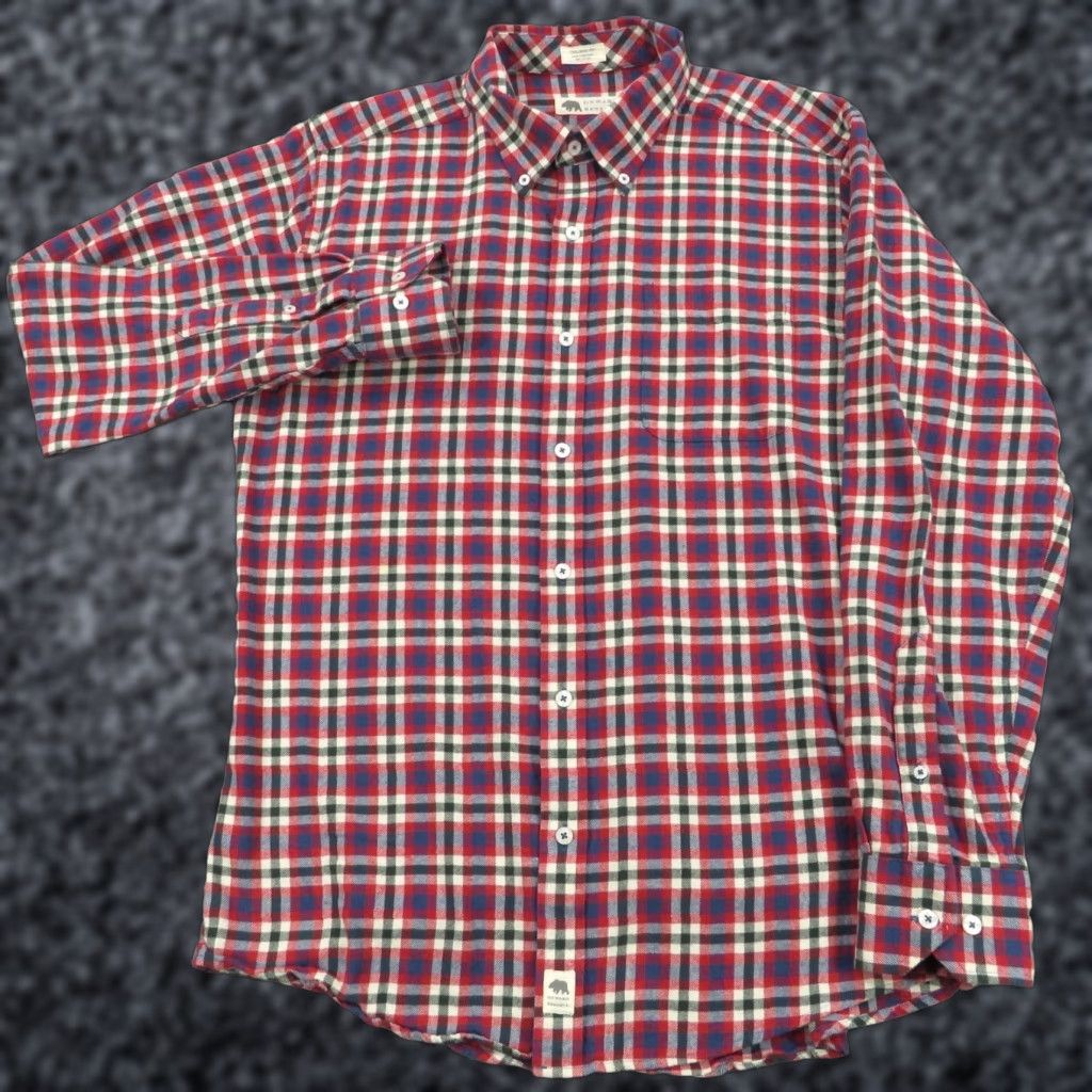 Vintage Onward Reserve Shirt Men Large Red Blue White Plaid Cotton Flannel Long Sleeve Button-Up Size US L / EU 52-54 / 3 - 1 Thumbnail