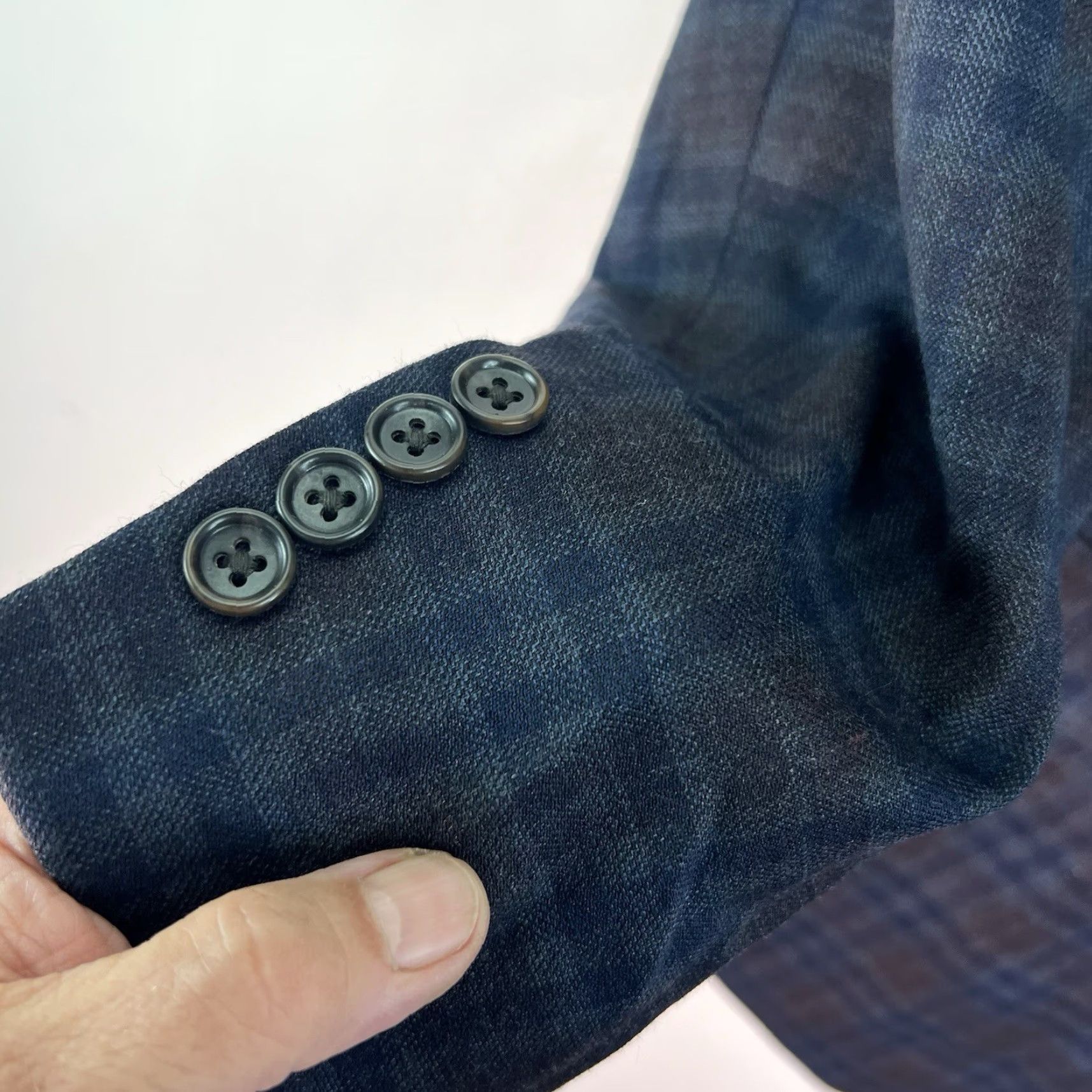Bonobos VINTAGE Bonobos Men’s Suit Jacket 54 Blue/Green Plaid Wool Blend Single-Breasted Business Casual Size 54R - 3 Thumbnail